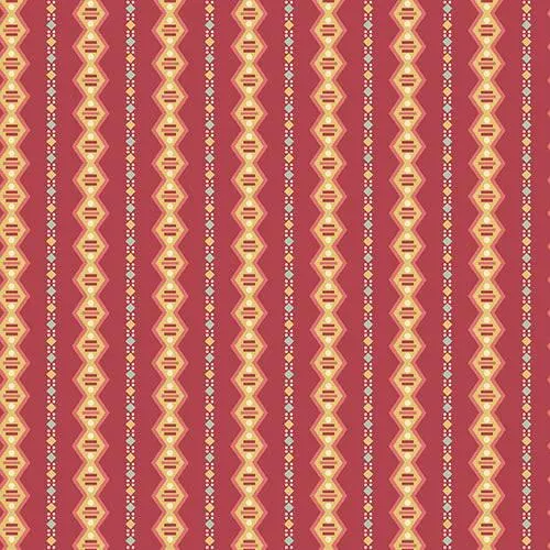 Di Ford-Hall - Cloverdale House - Geometric Stripe - Red