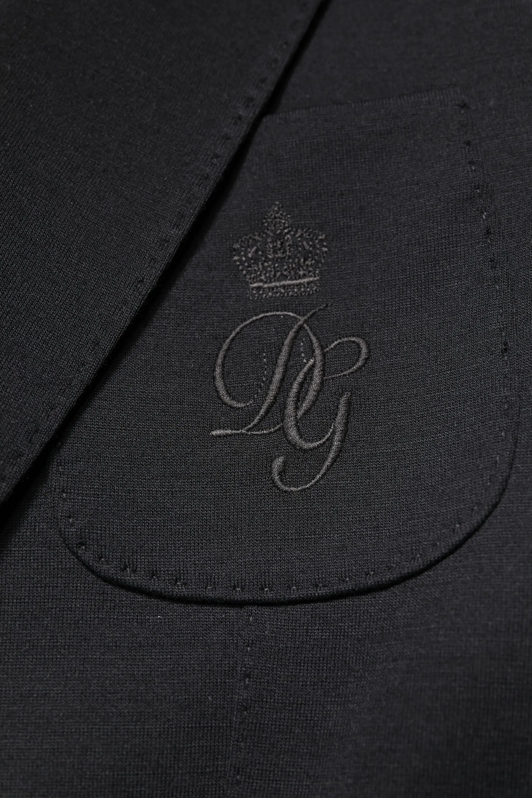 Dolce & Gabbana Black Wool Slim Fit Coat Blazer Jacket Suit