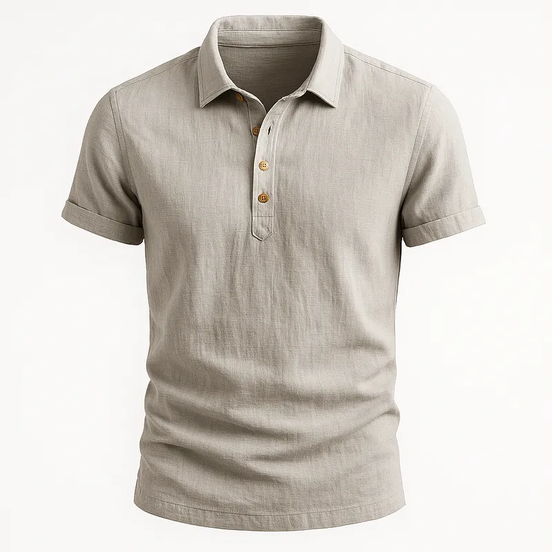 Domoir | Breezy Linen Polo Shirt
