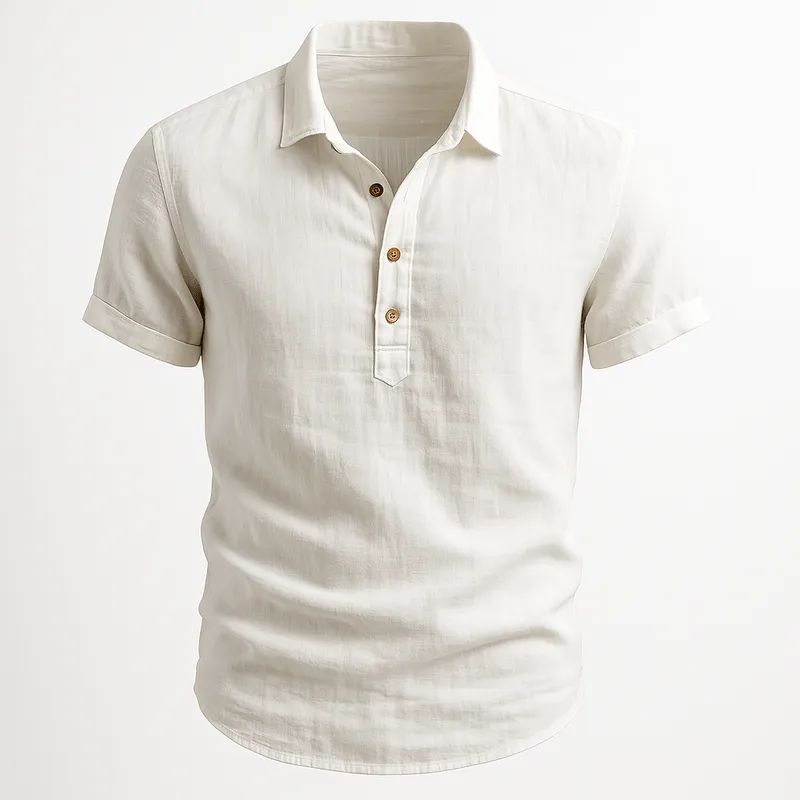 Domoir | Breezy Linen Polo Shirt