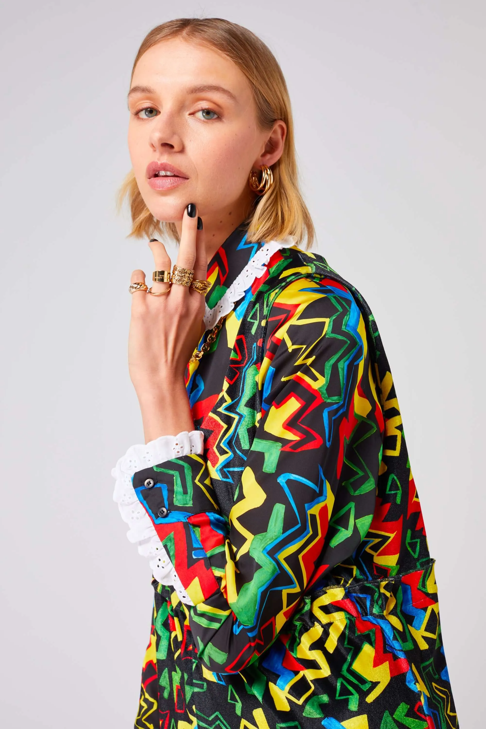 Dori shirt in Electric print