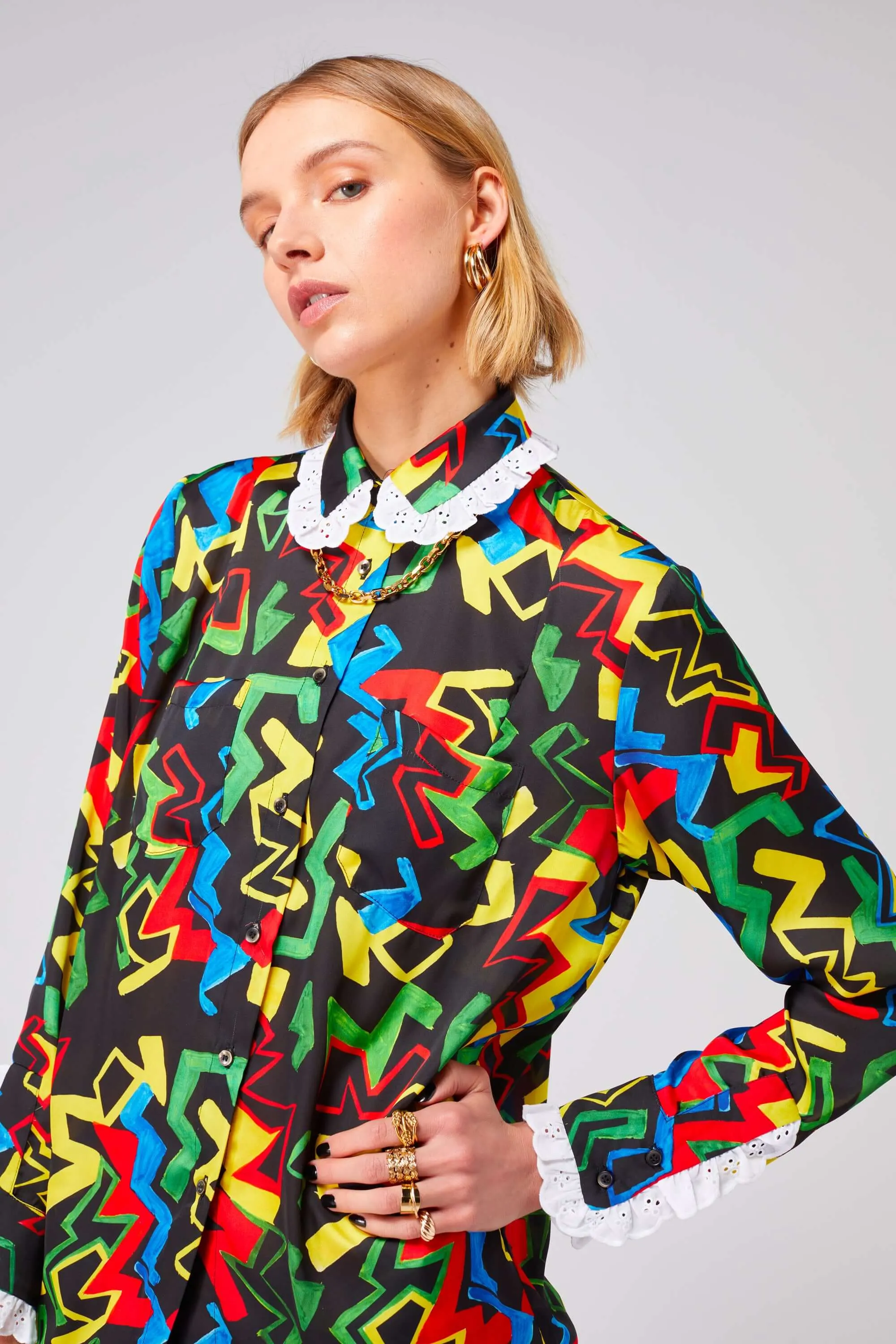 Dori shirt in Electric print