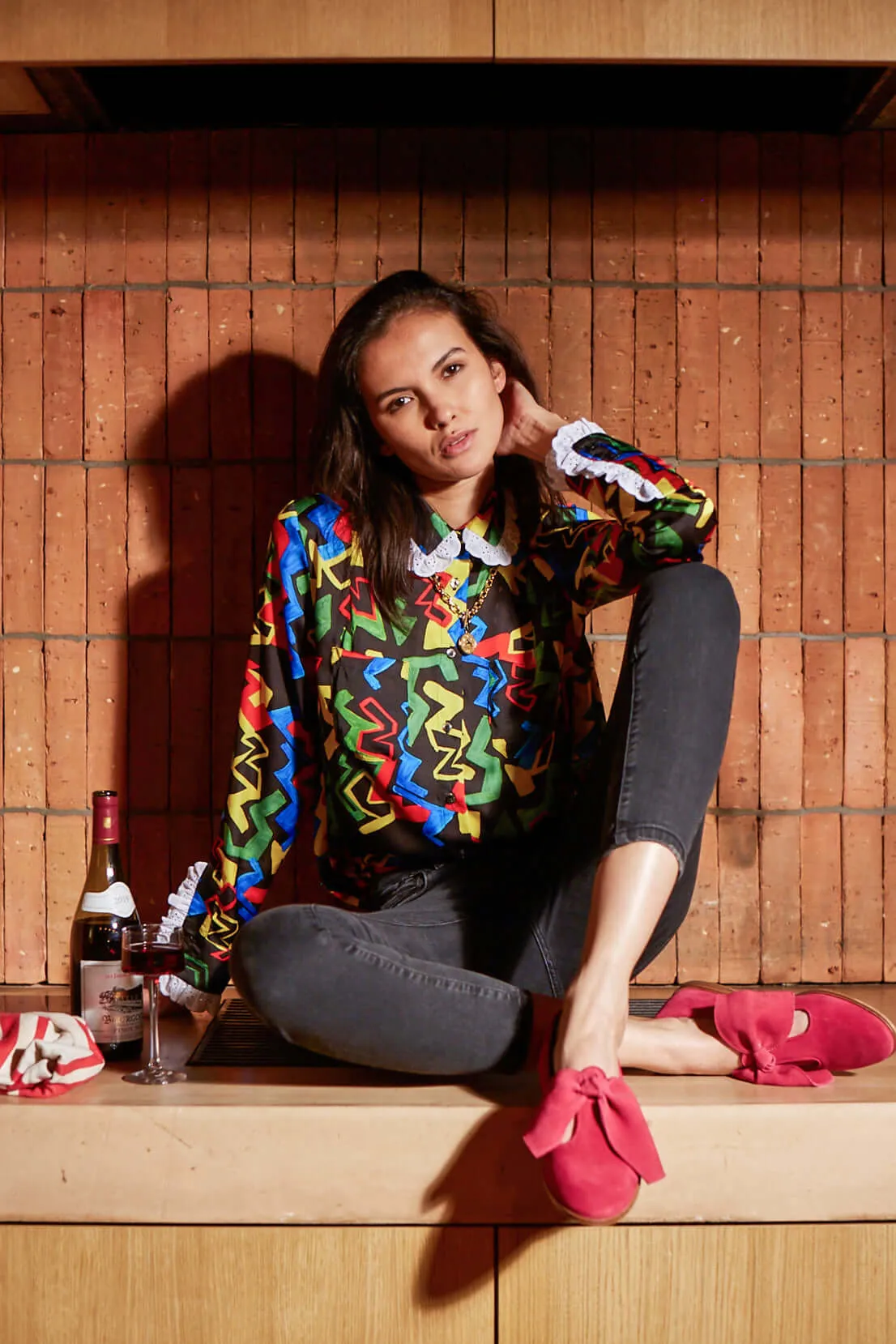 Dori shirt in Electric print