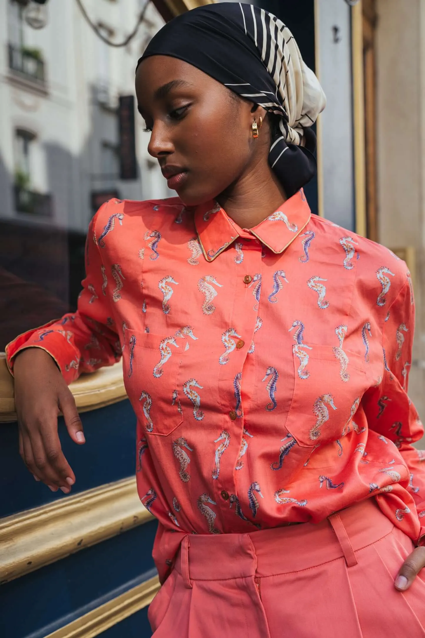 Dori shirt in Gravure print