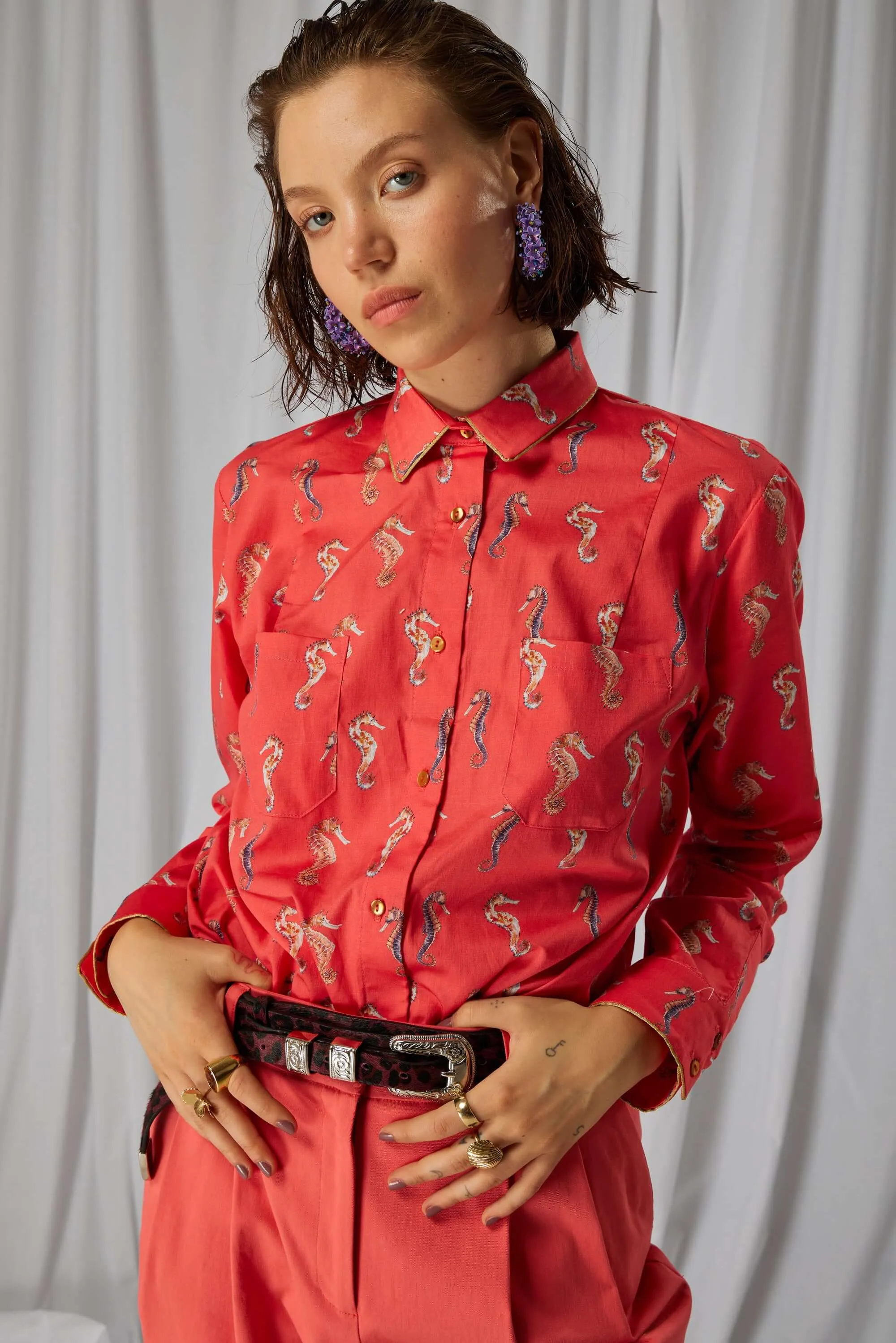 Dori shirt in Gravure print