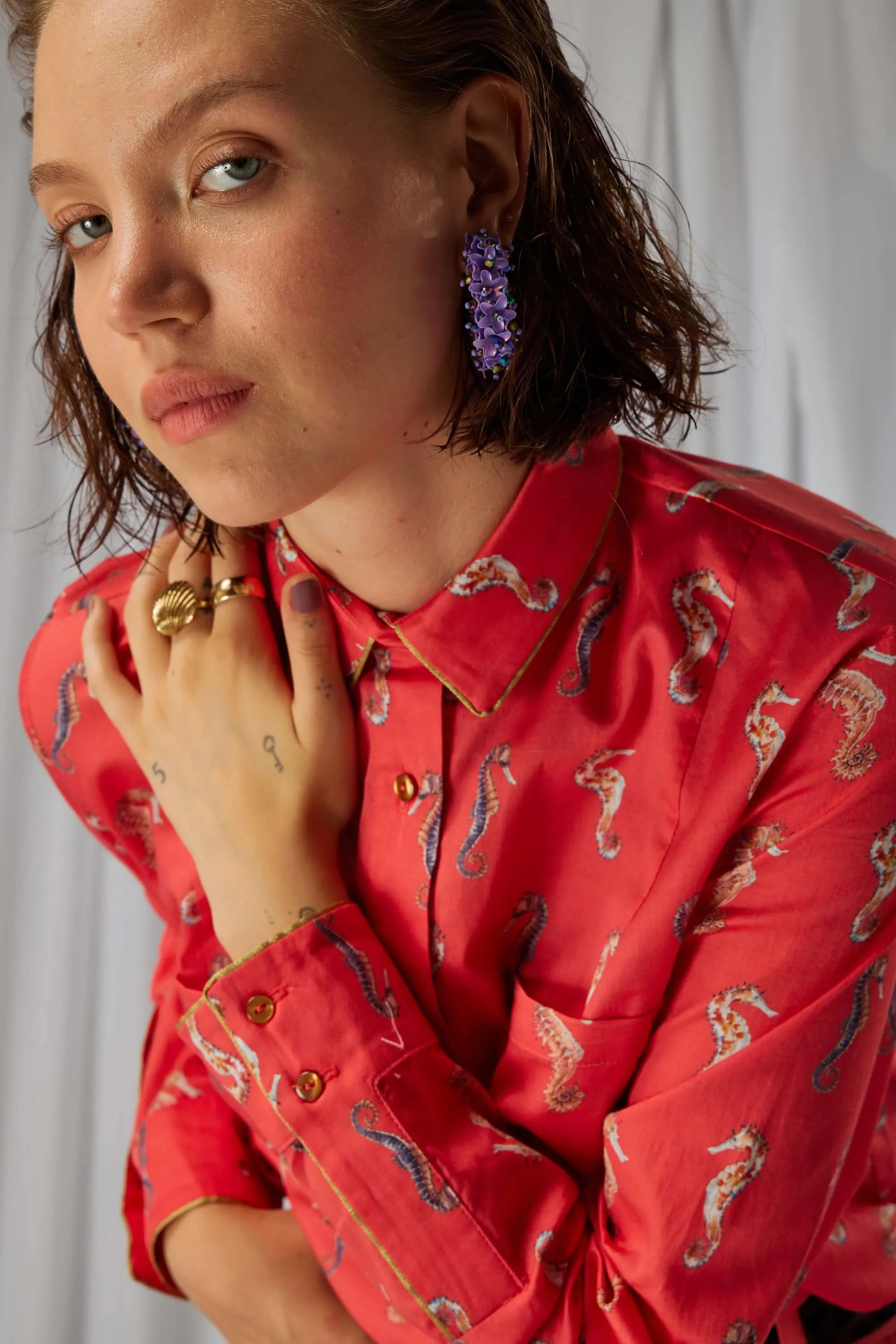 Dori shirt in Gravure print