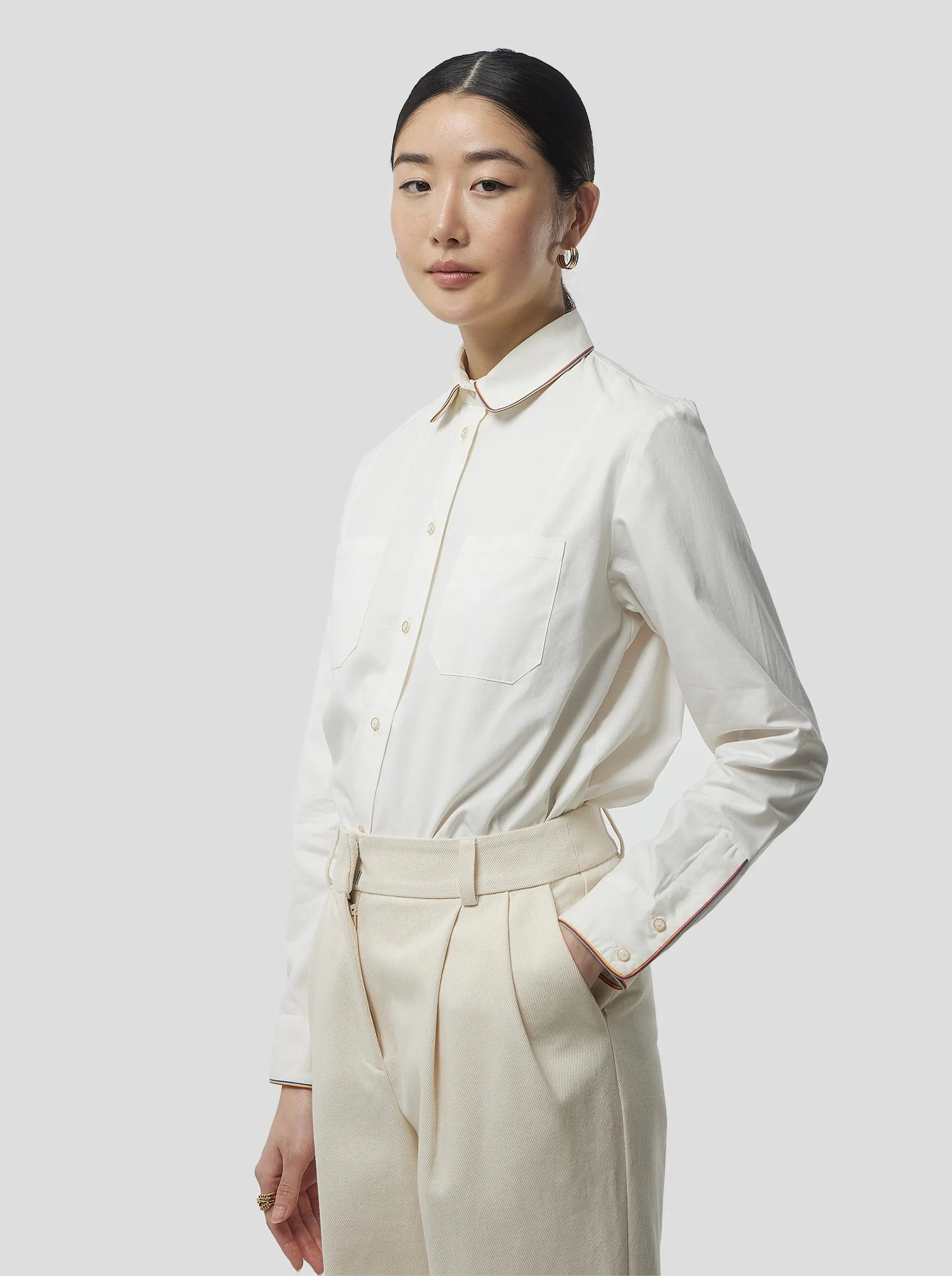 Dori Shirt in White Cotton
