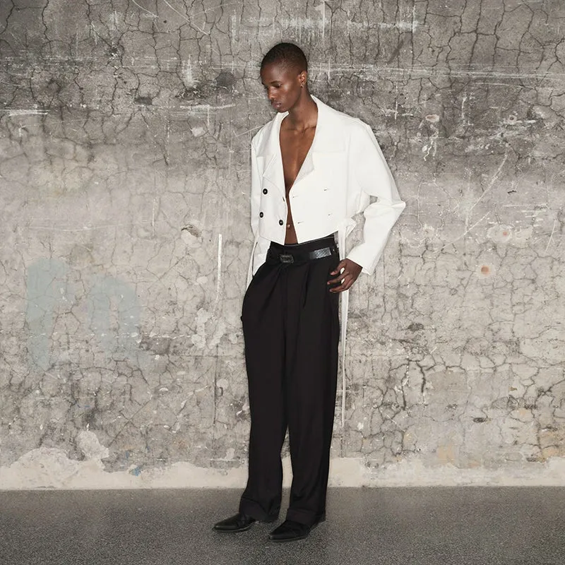 Double-Breasted Cropped Jacket