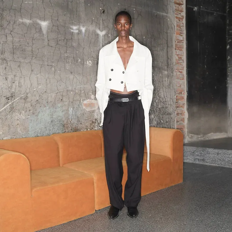 Double-Breasted Cropped Jacket