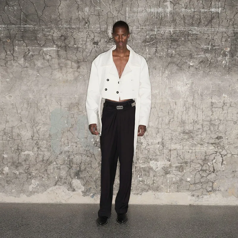 Double-Breasted Cropped Jacket