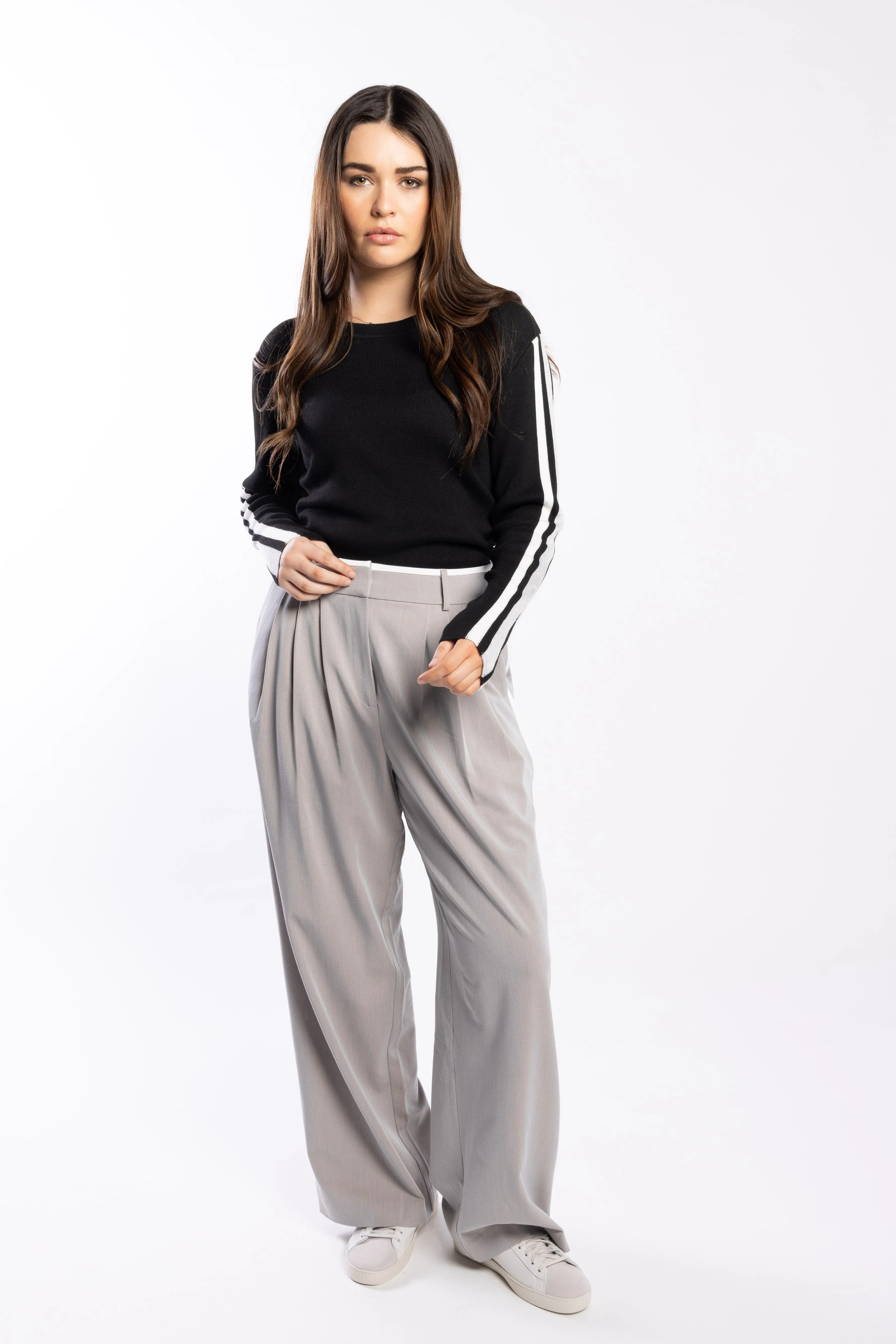 Drama The Label Racer sweater - Black/Pearl/Silver