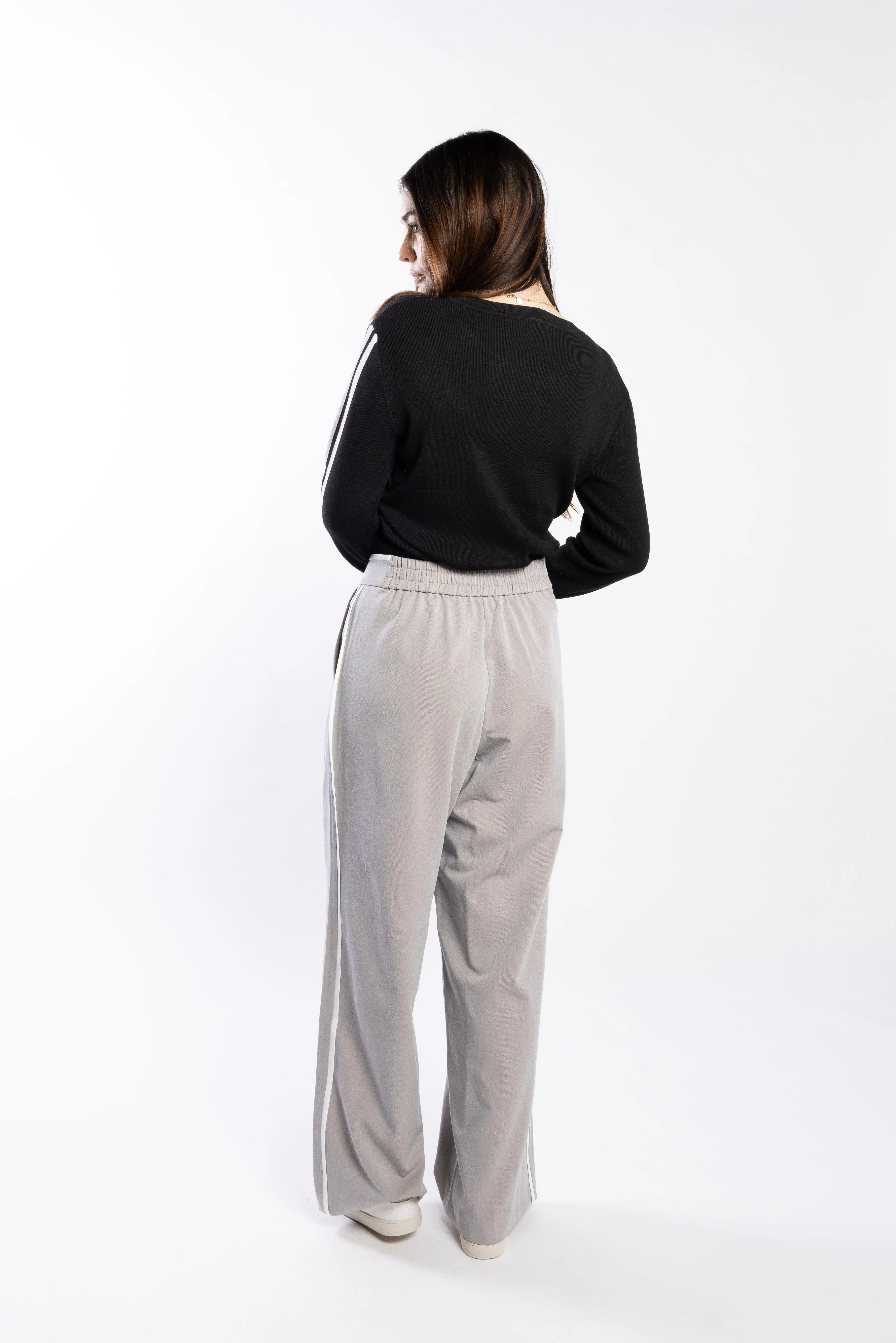 Drama The Label Racer sweater - Black/Pearl/Silver