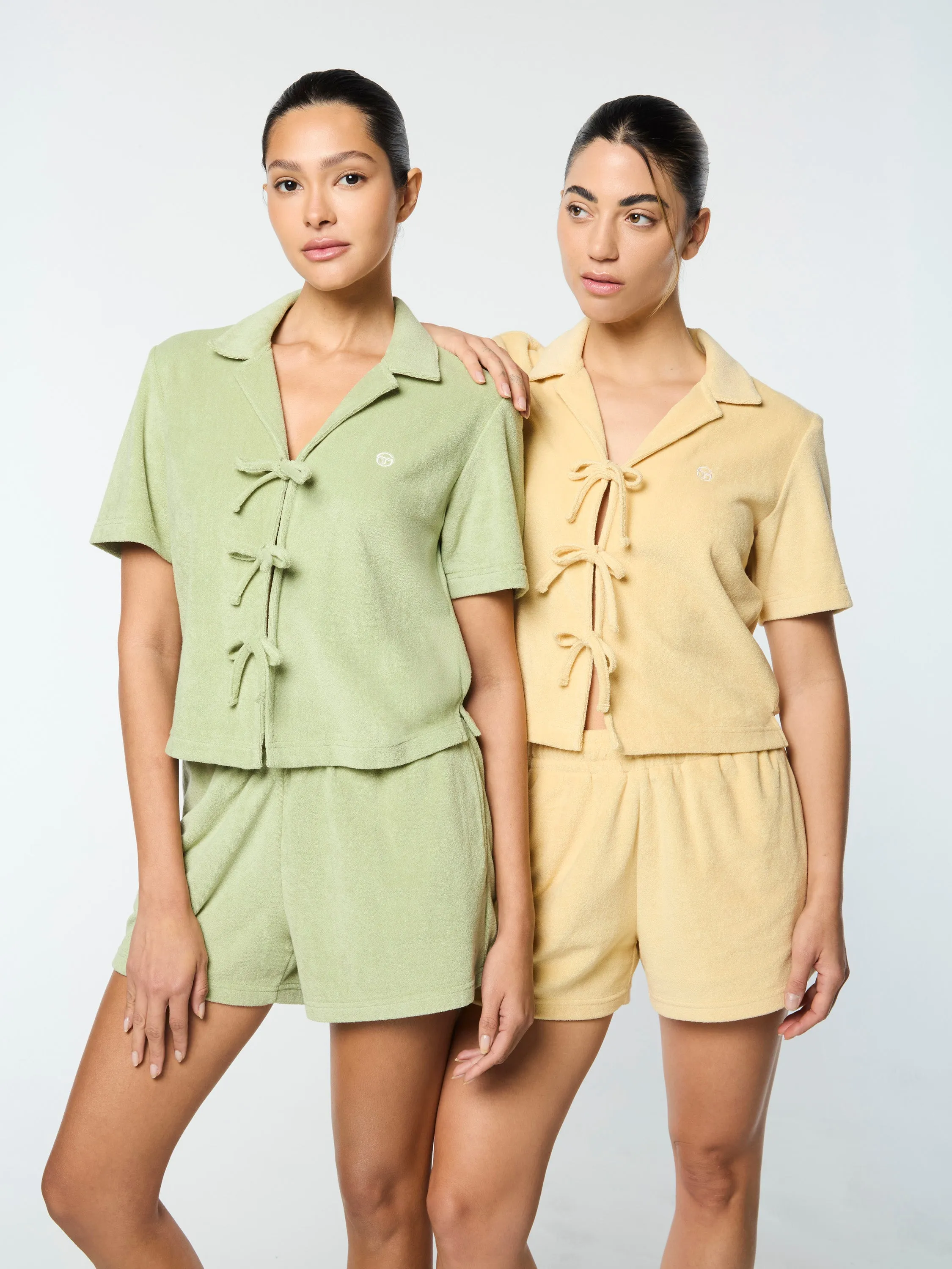 Edda Cropped Shirt- Reseda