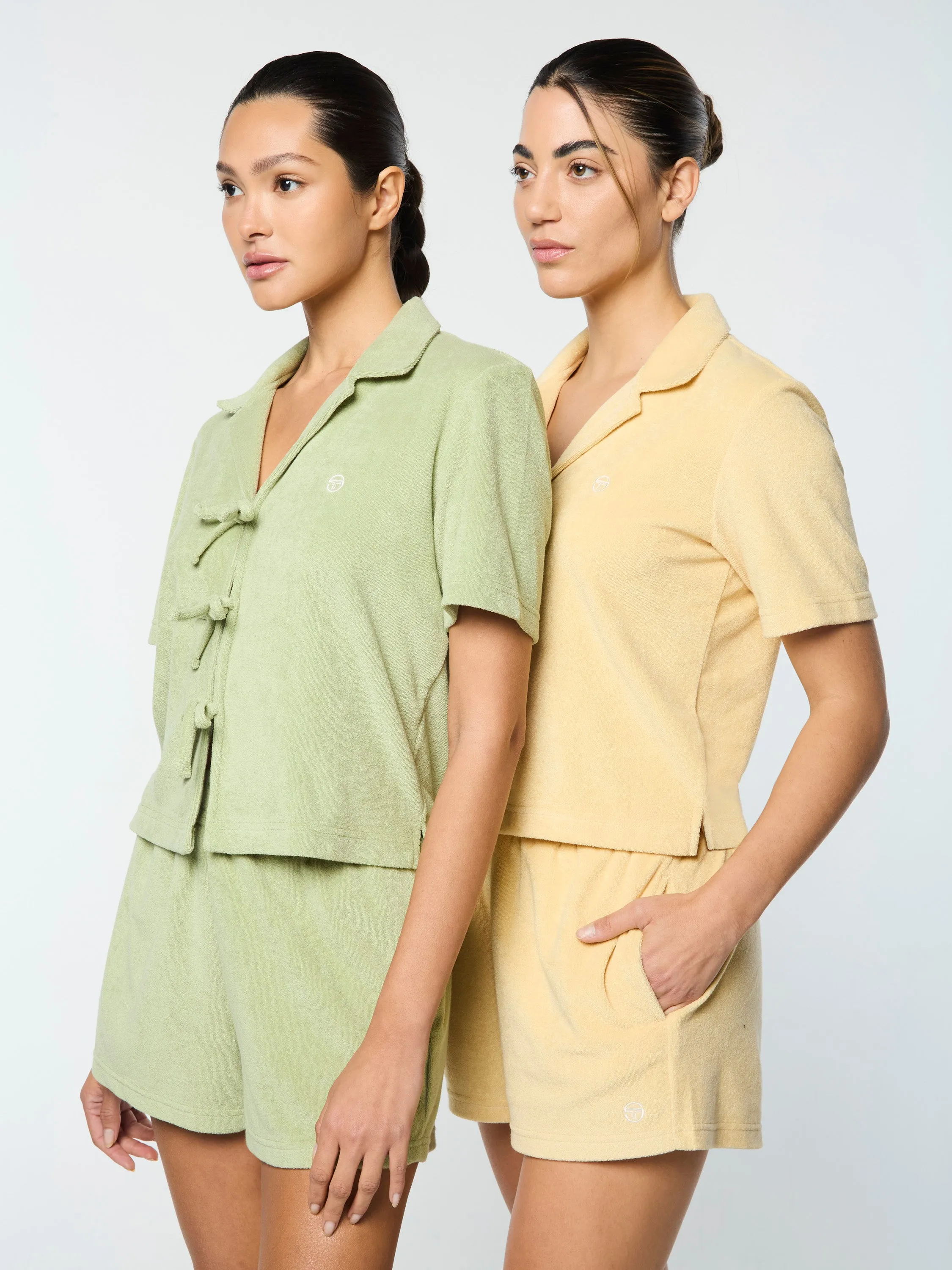 Edda Cropped Shirt- Reseda