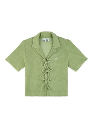 Edda Cropped Shirt- Reseda