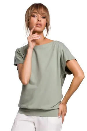 Elegant Overlap Back Loose Blouse