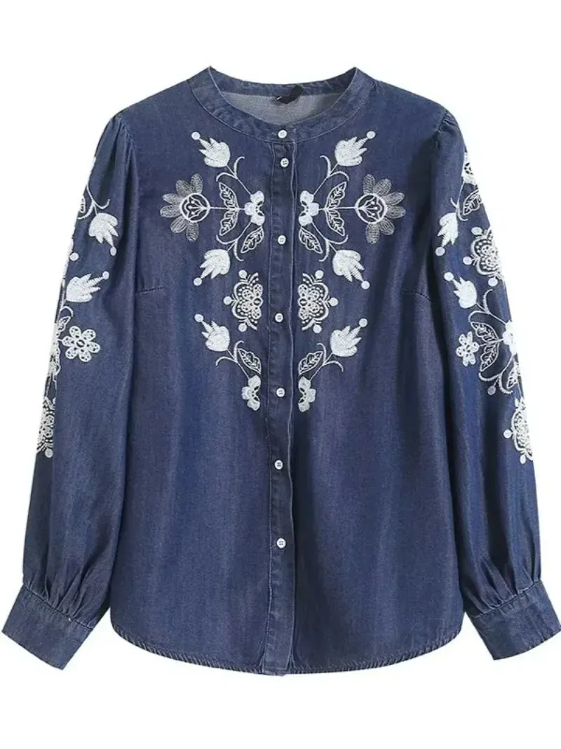 Elena Denim Blouse