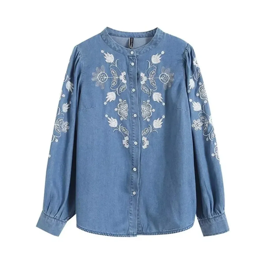 Elena Denim Blouse