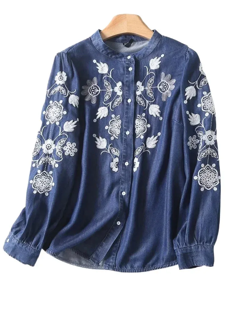 Elena Denim Blouse