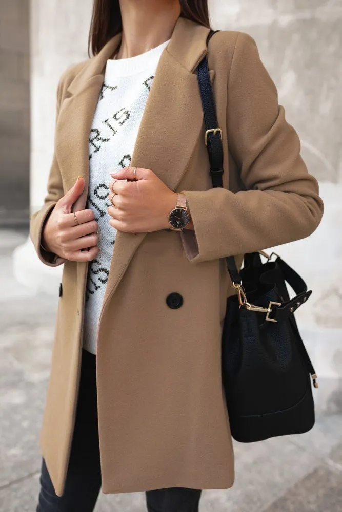Elianna - Classic Double-Breasted Coat
