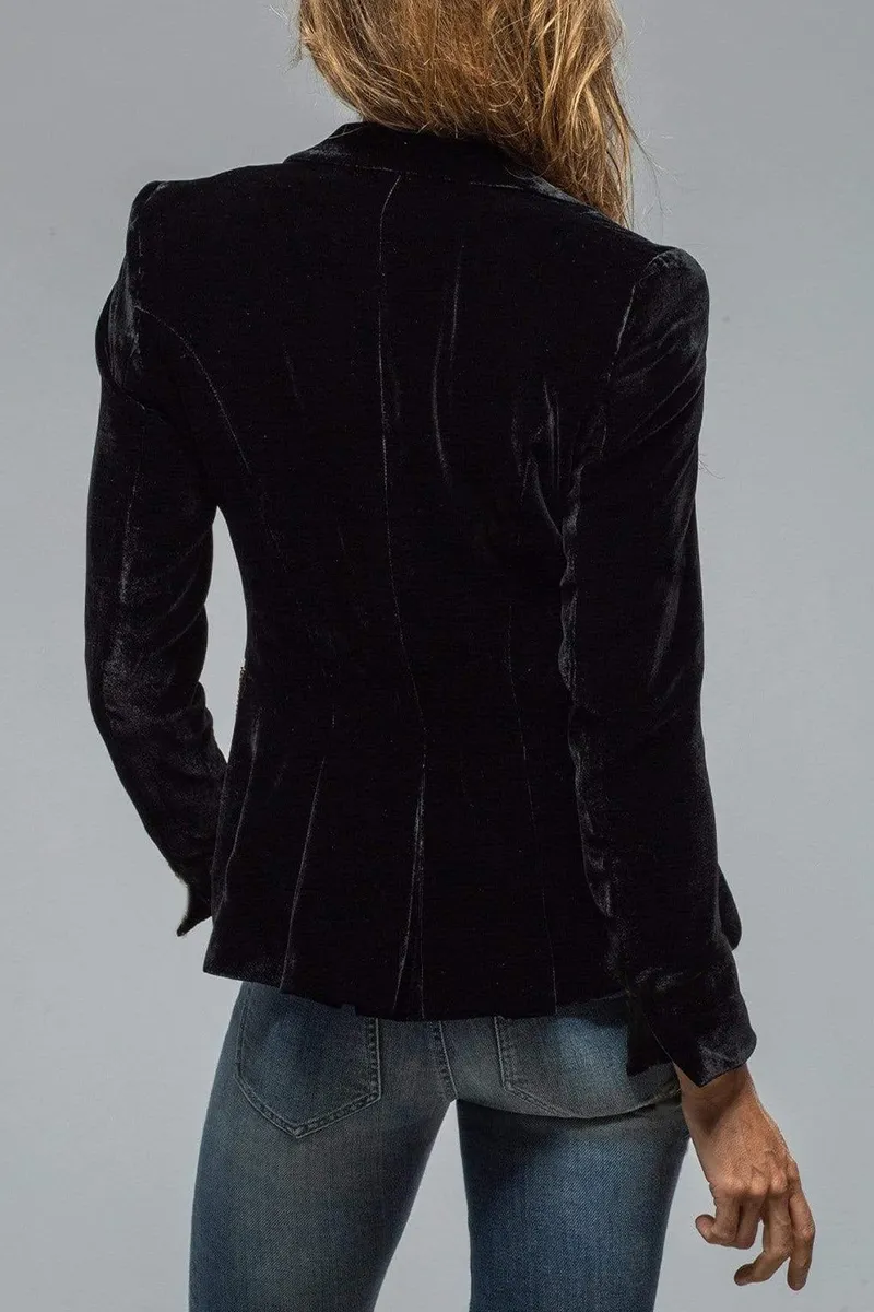 Elsa | Retro Velvet Lapel Blazer