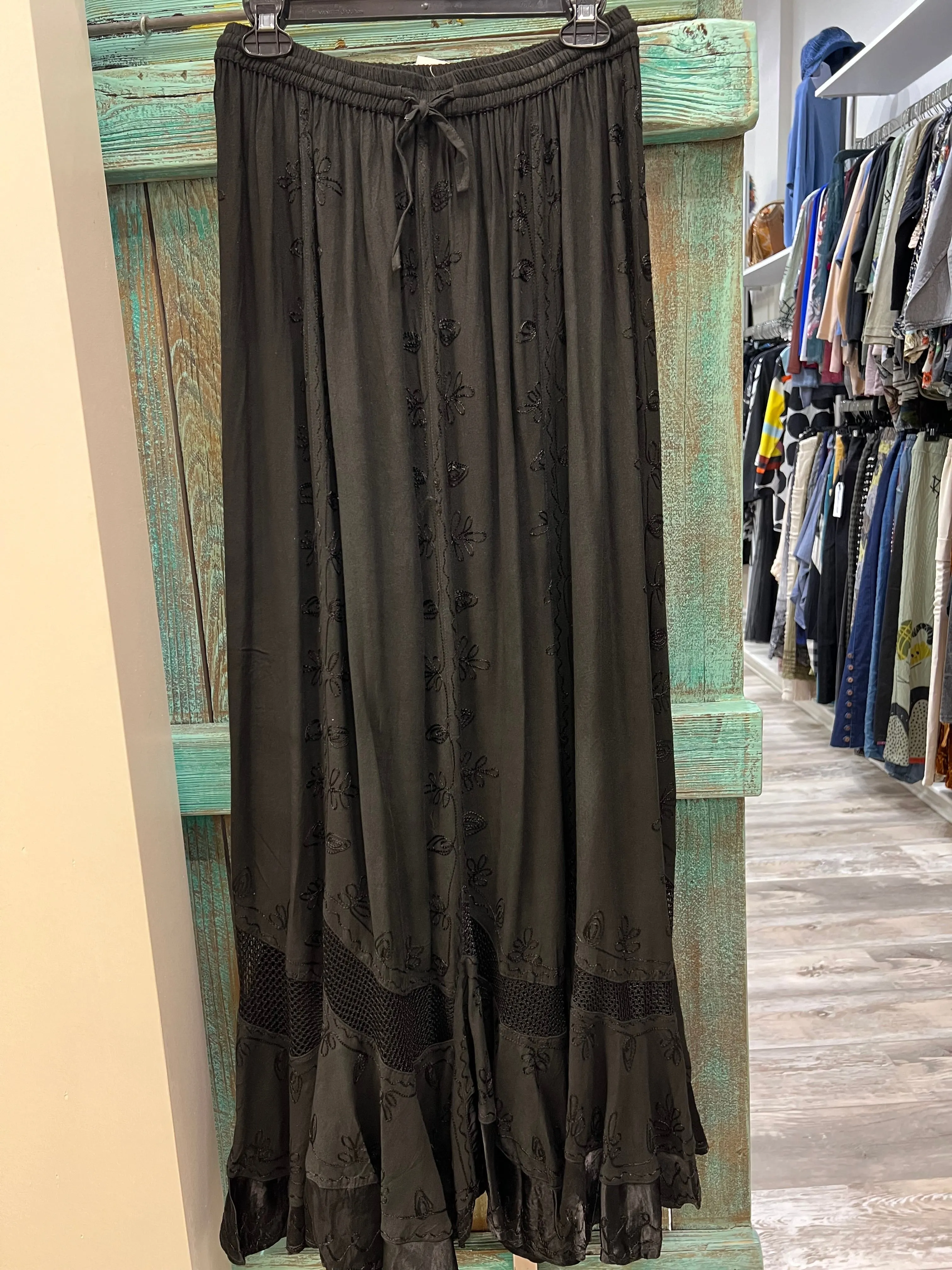 Embroidered Maxi Skirt