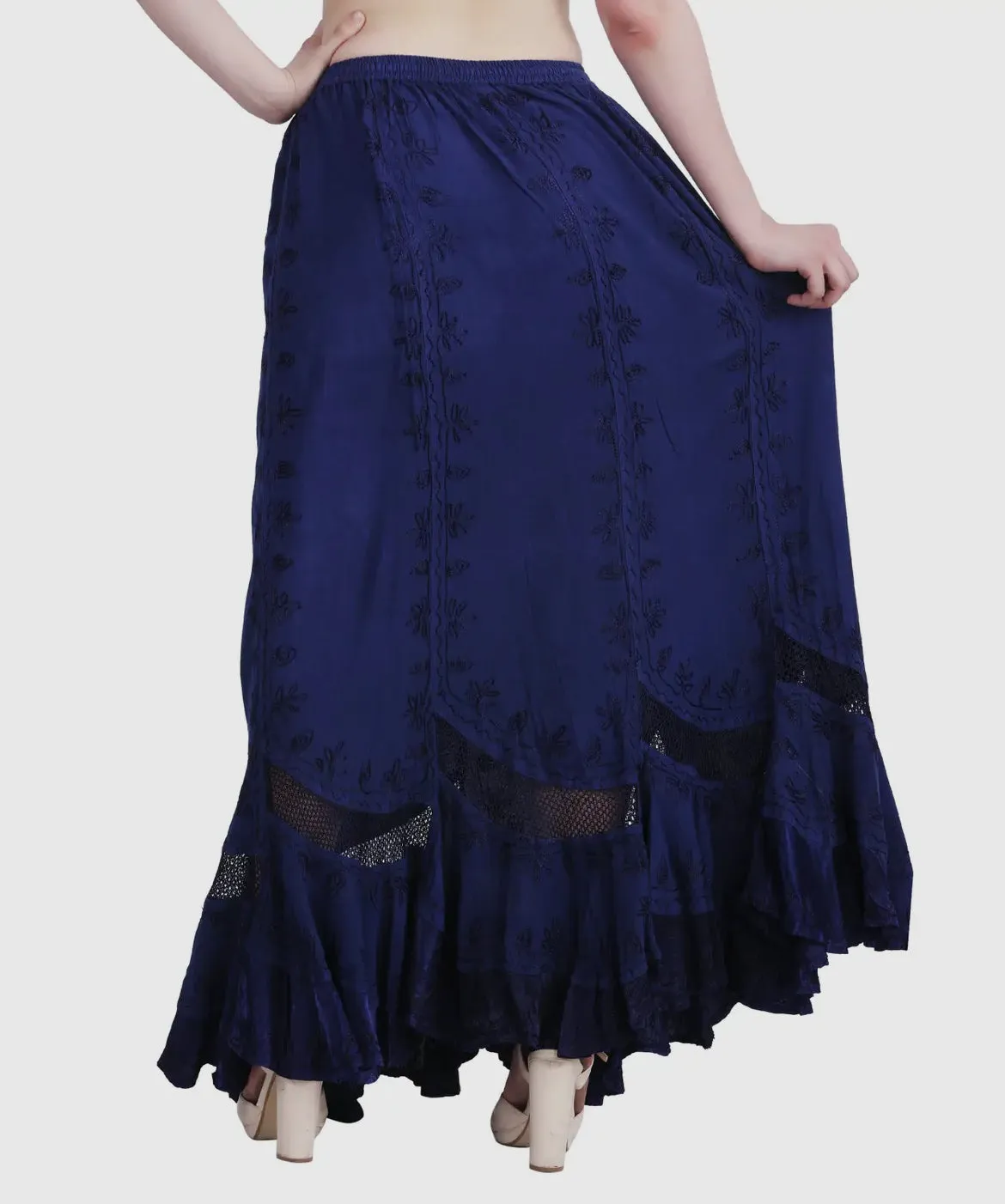 Embroidered Maxi Skirt