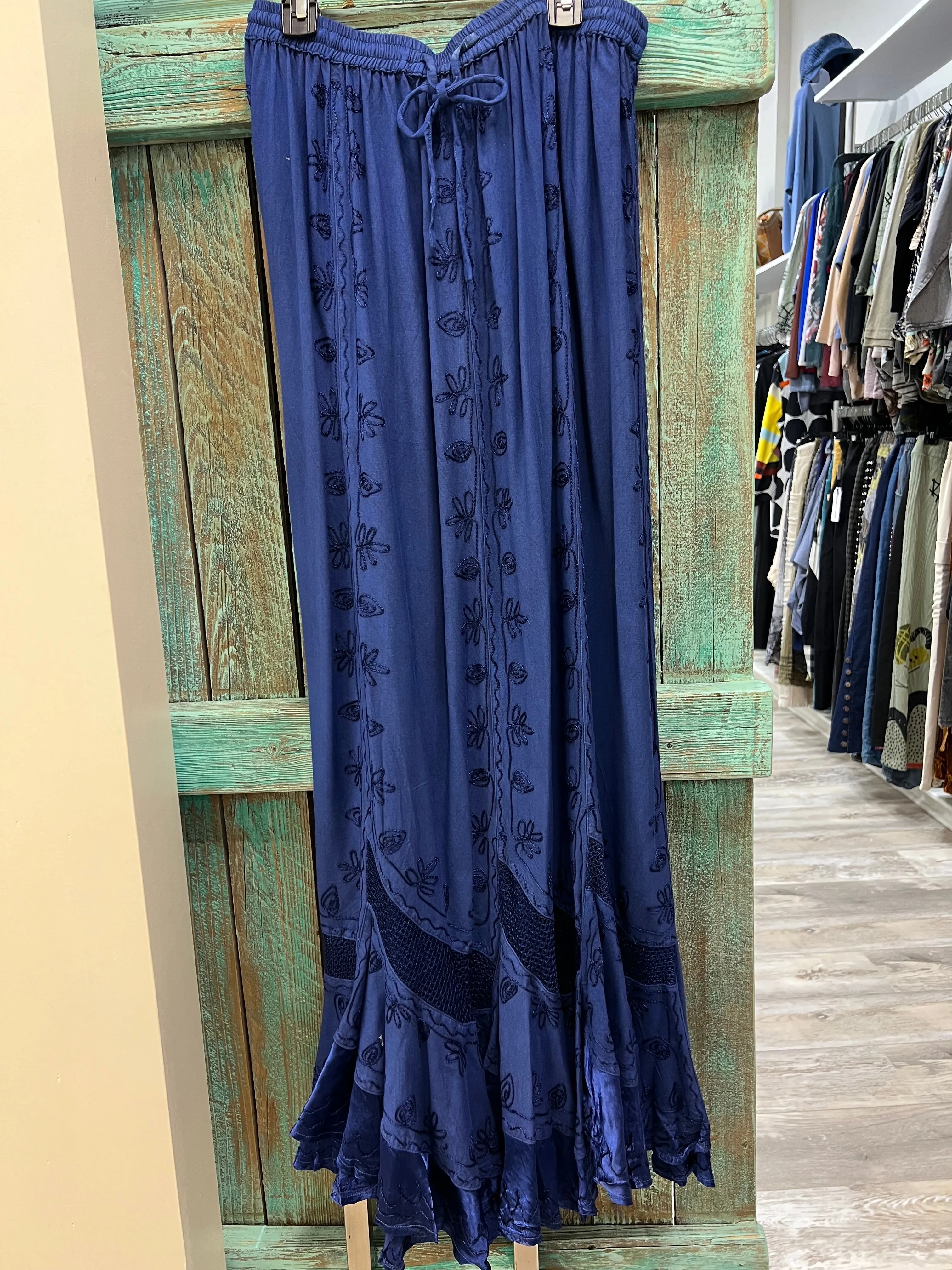 Embroidered Maxi Skirt