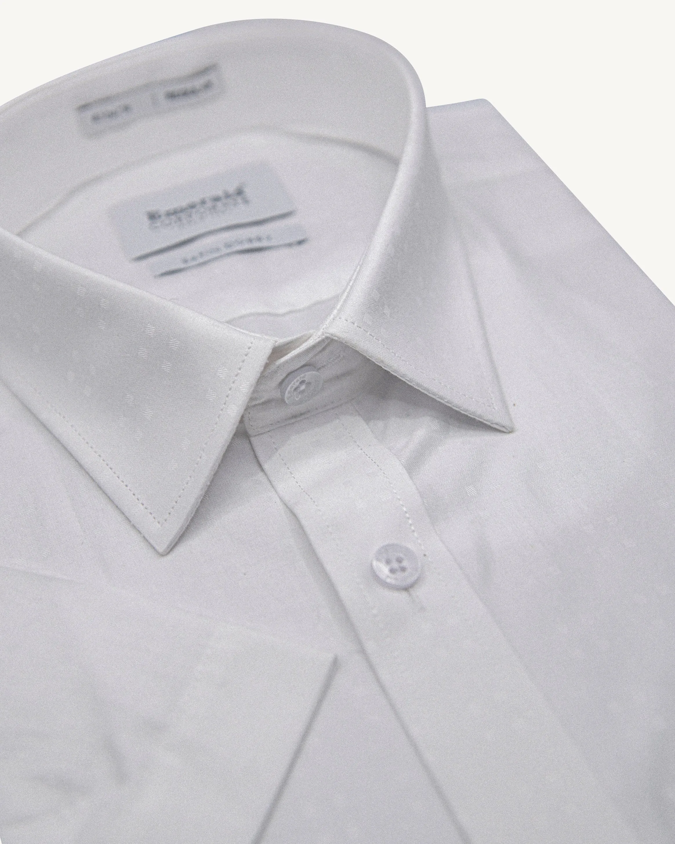 Emerald Corporate Dobby Regular Fit-Gardenia