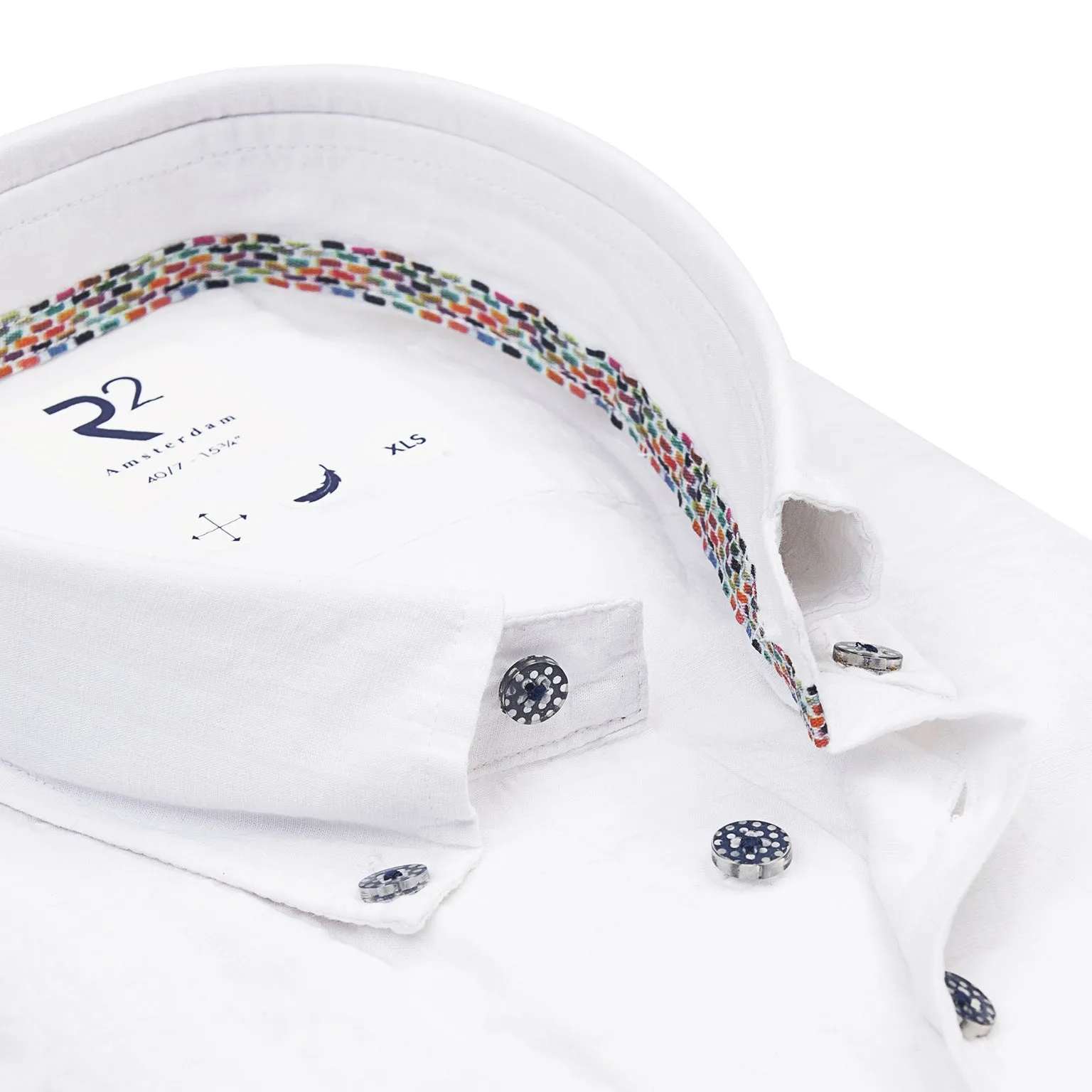 Extra long sleeves. Seersucker linen blend shirt