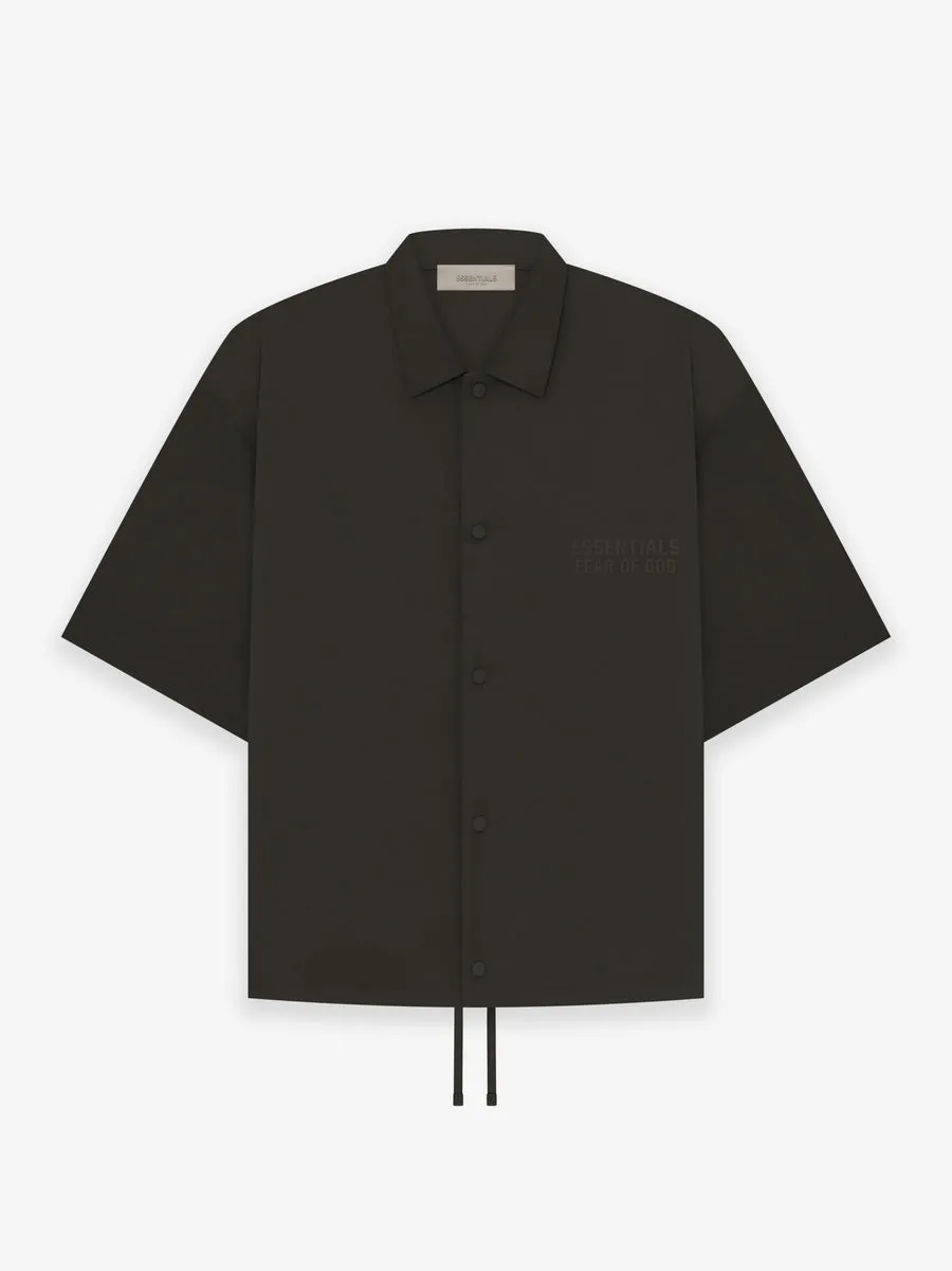 FEAR OF GOD SHORT SLEEVE NYLON SHIRT IN OFF BLACK