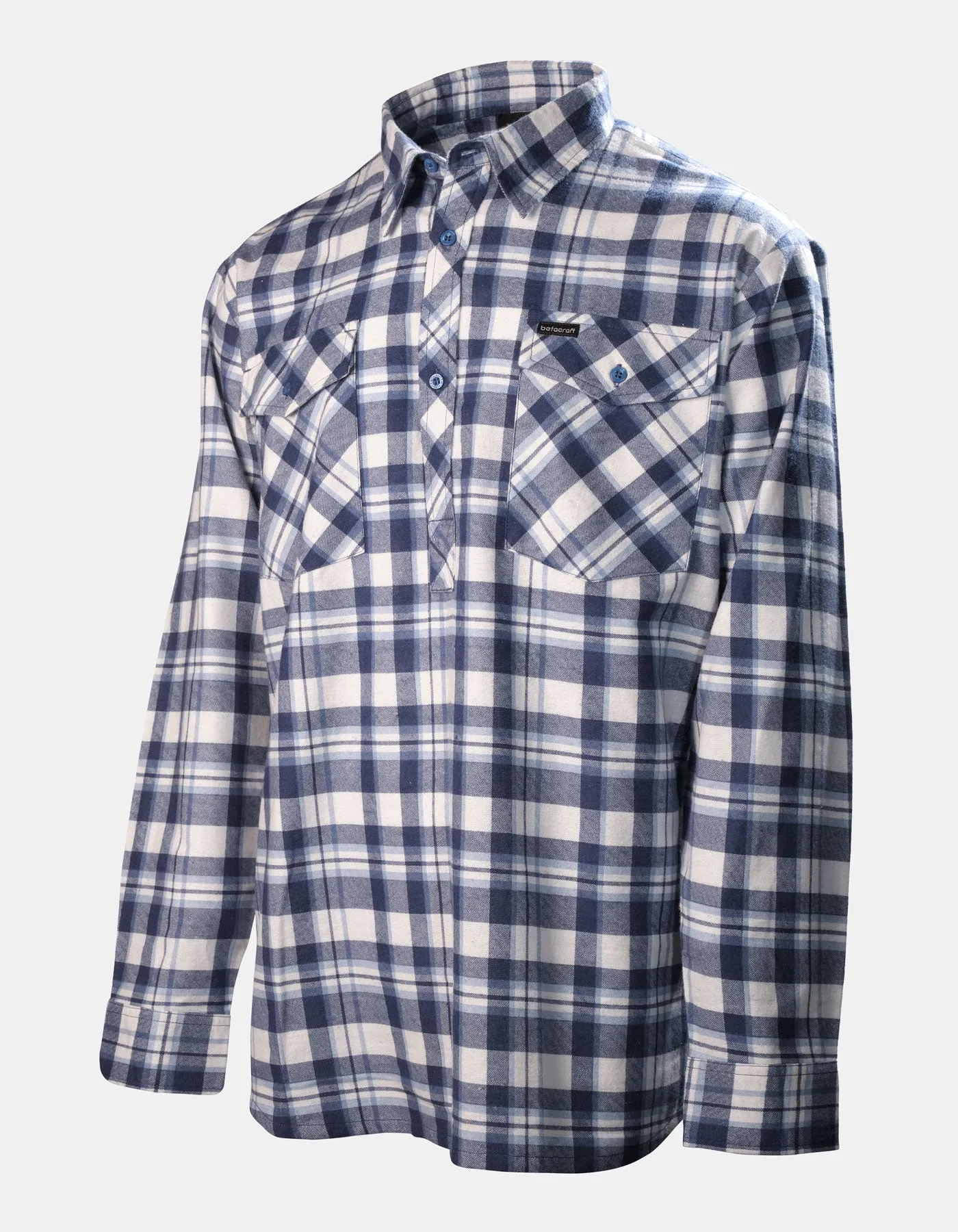 Field Shirt Closed Front Blue