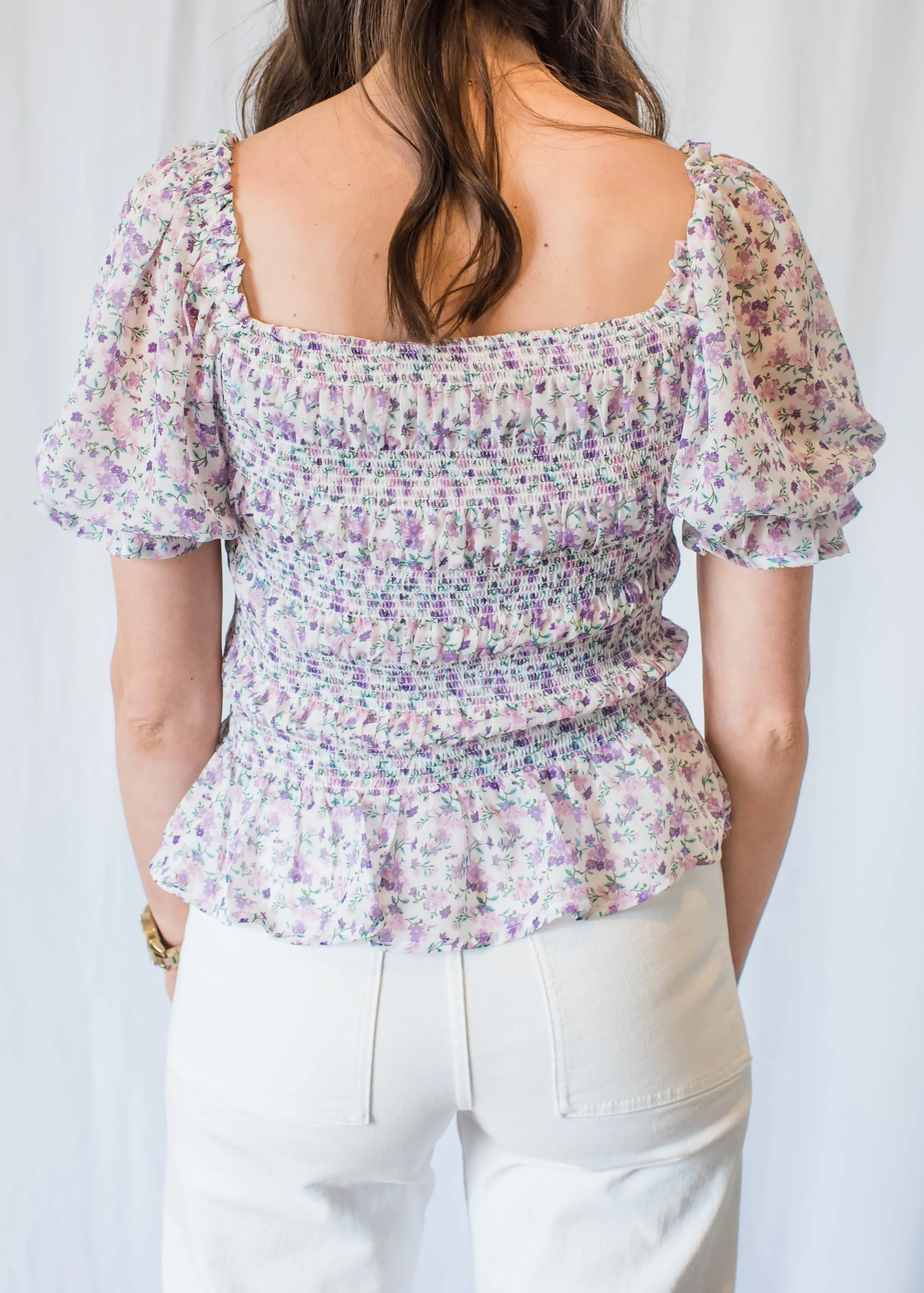 Fields of Lavender Floral Blouse
