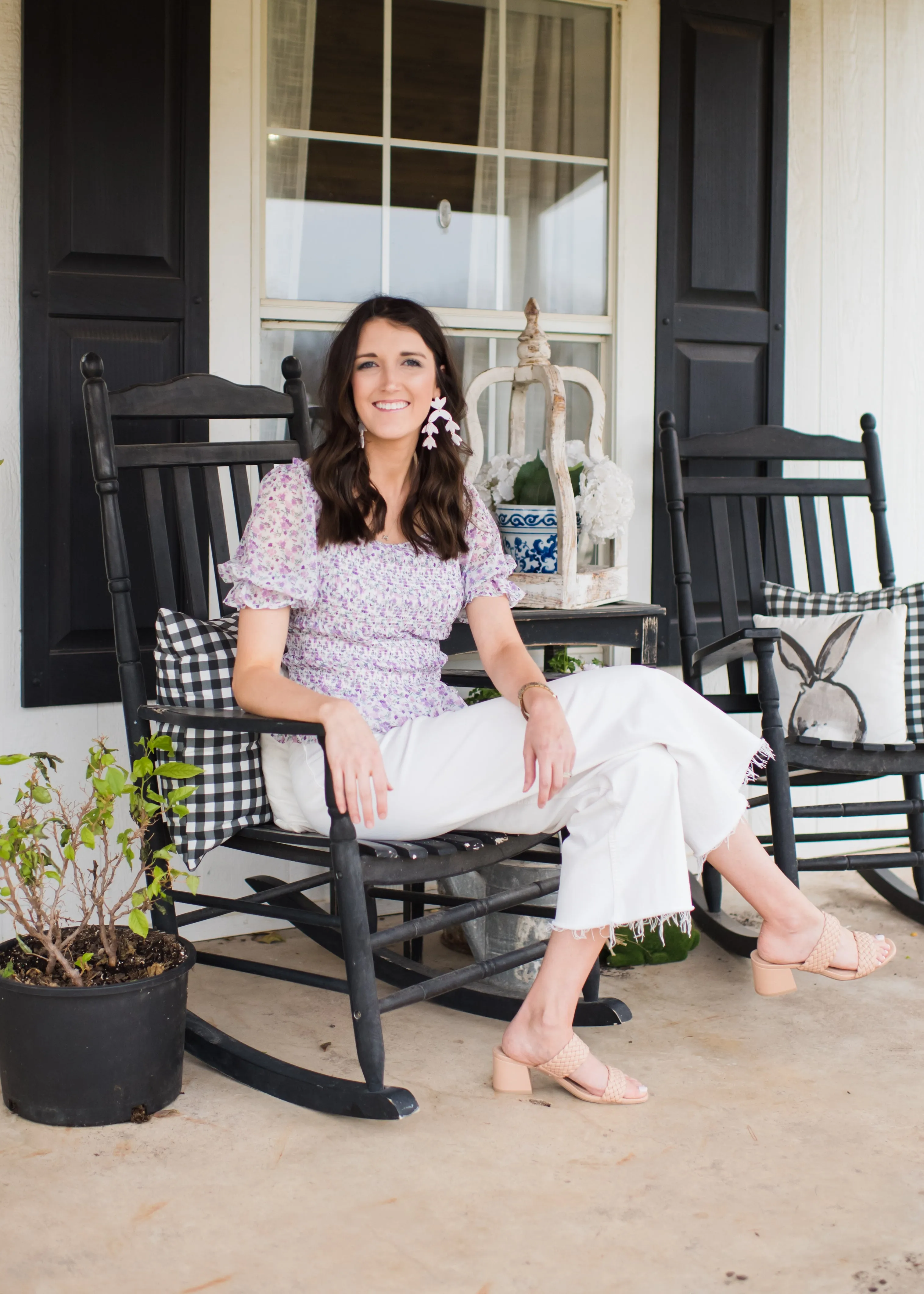 Fields of Lavender Floral Blouse