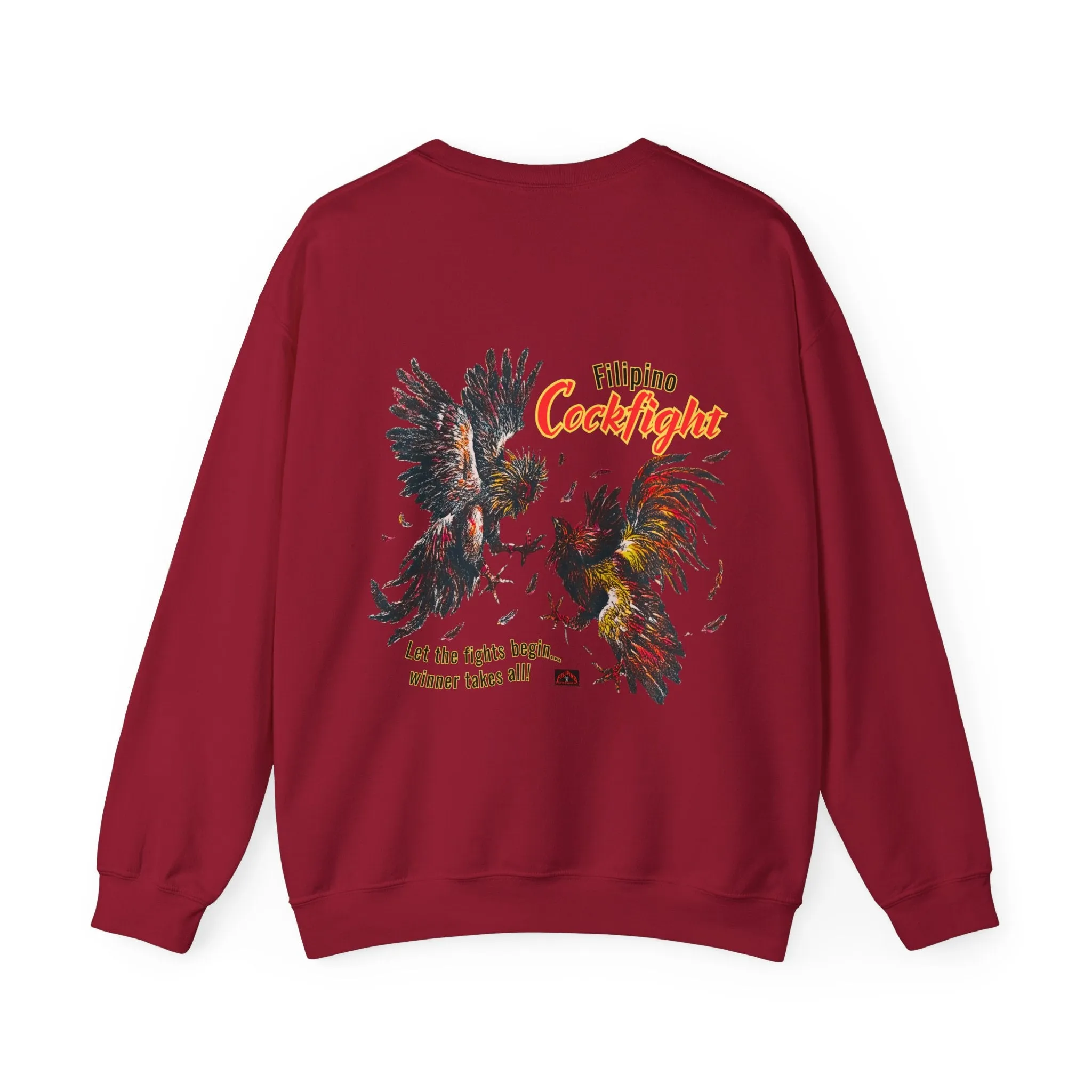 Filipino Strength Filipino Cockfight Vintage Design 90s New Print Unisex Heavy Blend™ Crewneck Sweatshirt