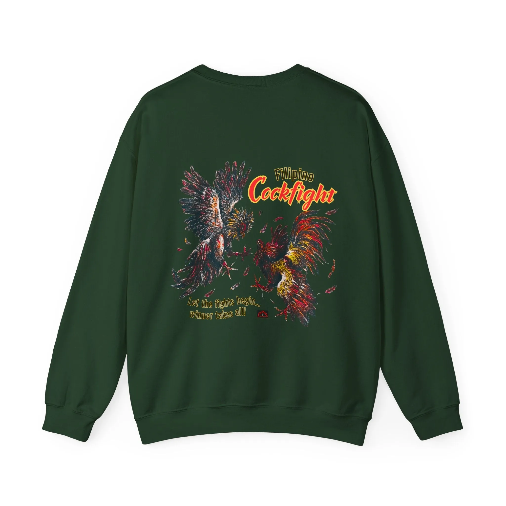 Filipino Strength Filipino Cockfight Vintage Design 90s New Print Unisex Heavy Blend™ Crewneck Sweatshirt