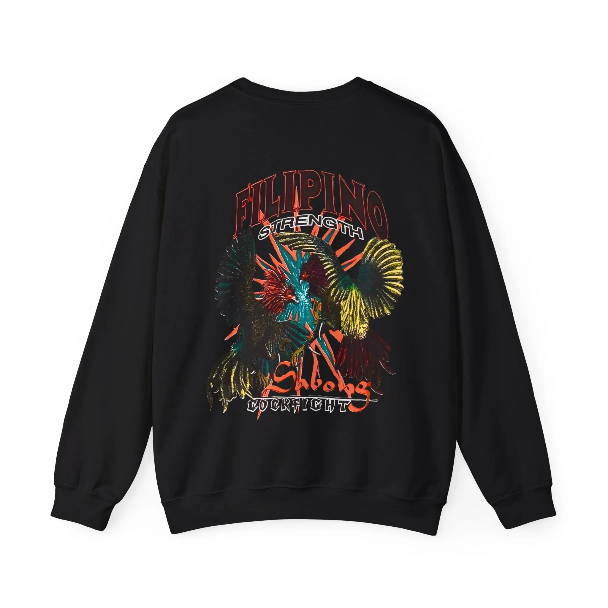 Filipino Strength Sabong Cockfight Vintage Design 90s New Print Unisex Heavy Blend™ Crewneck Sweatshirt