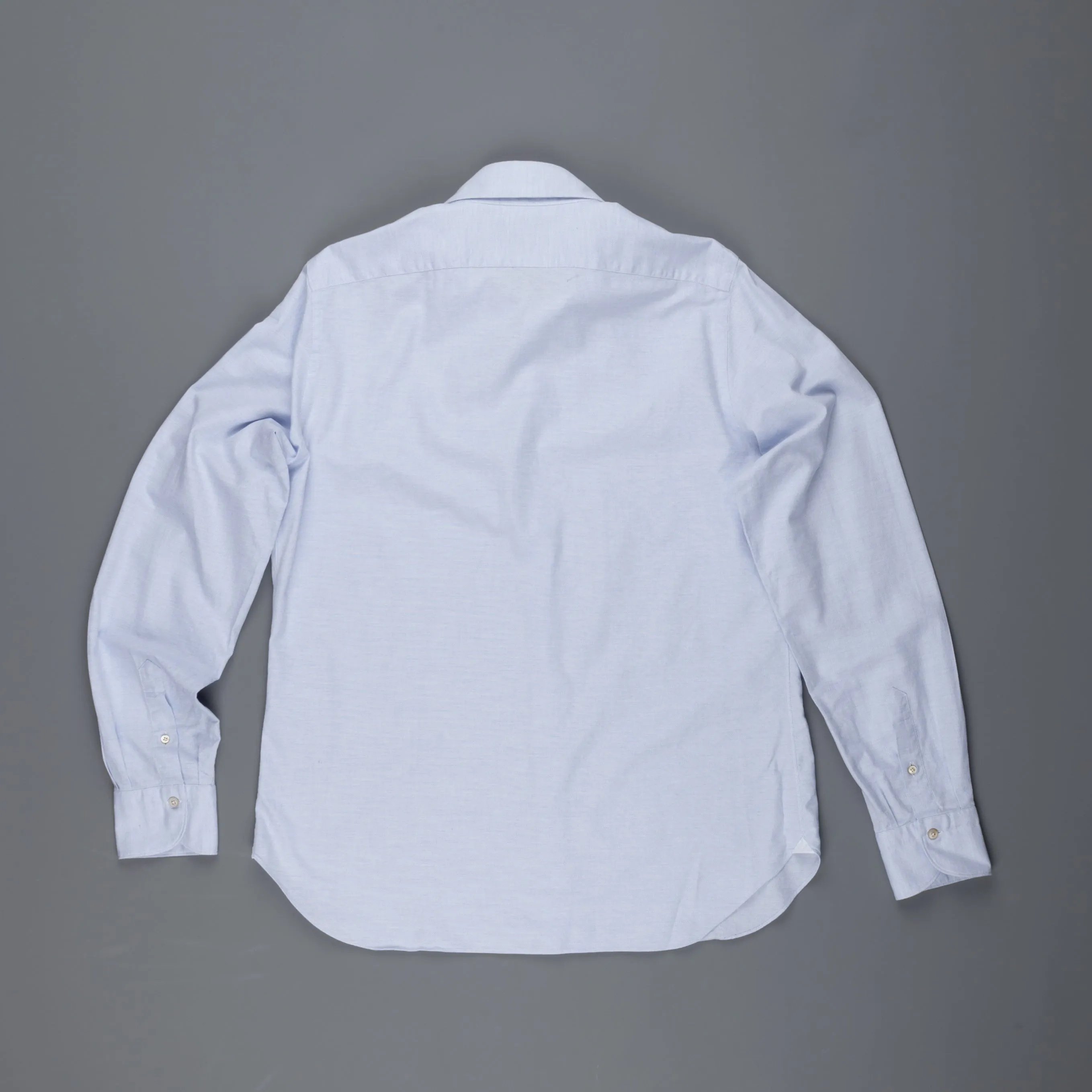 Finamore Gaeta Shirt Sergio Collar Loose Weave Blue