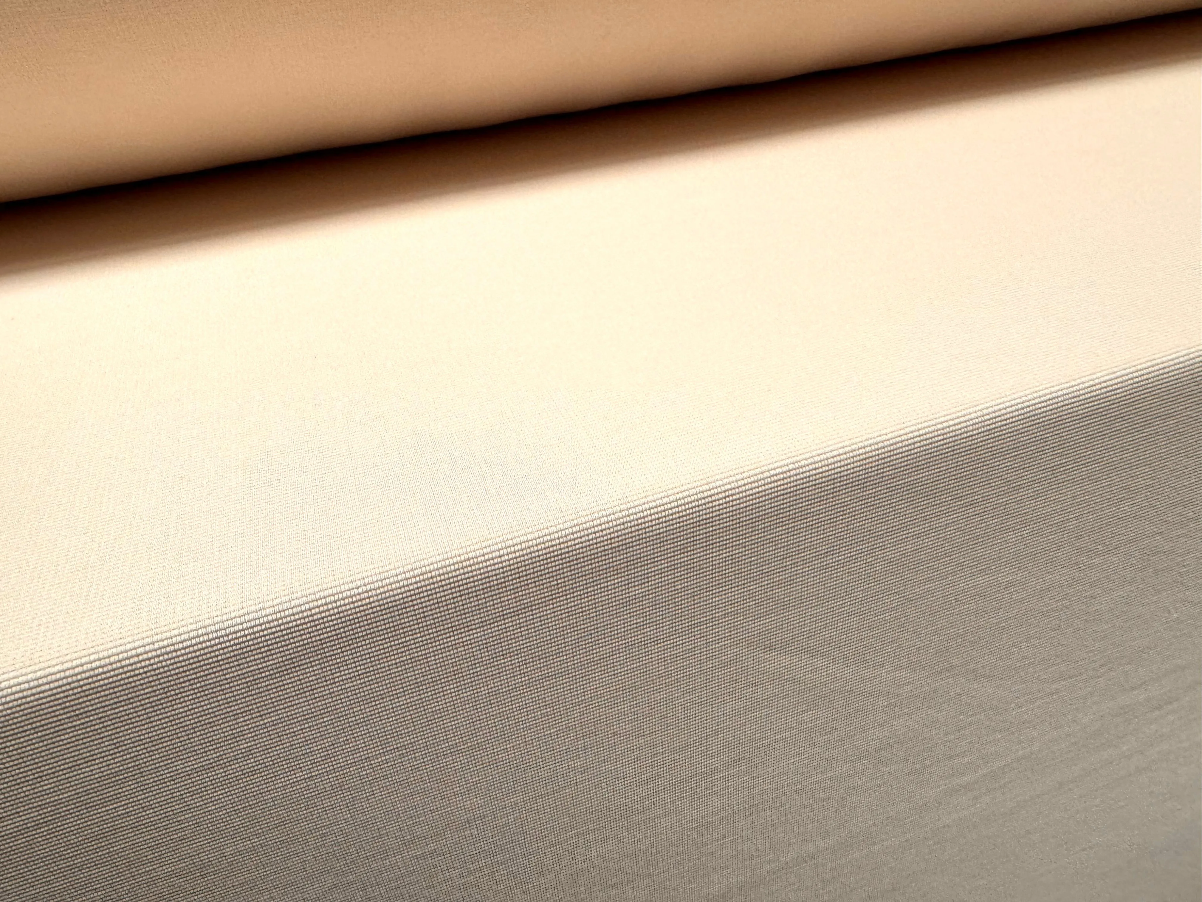 Fine ottoman rib stretch double jersey fabric , per metre - plain - oyster