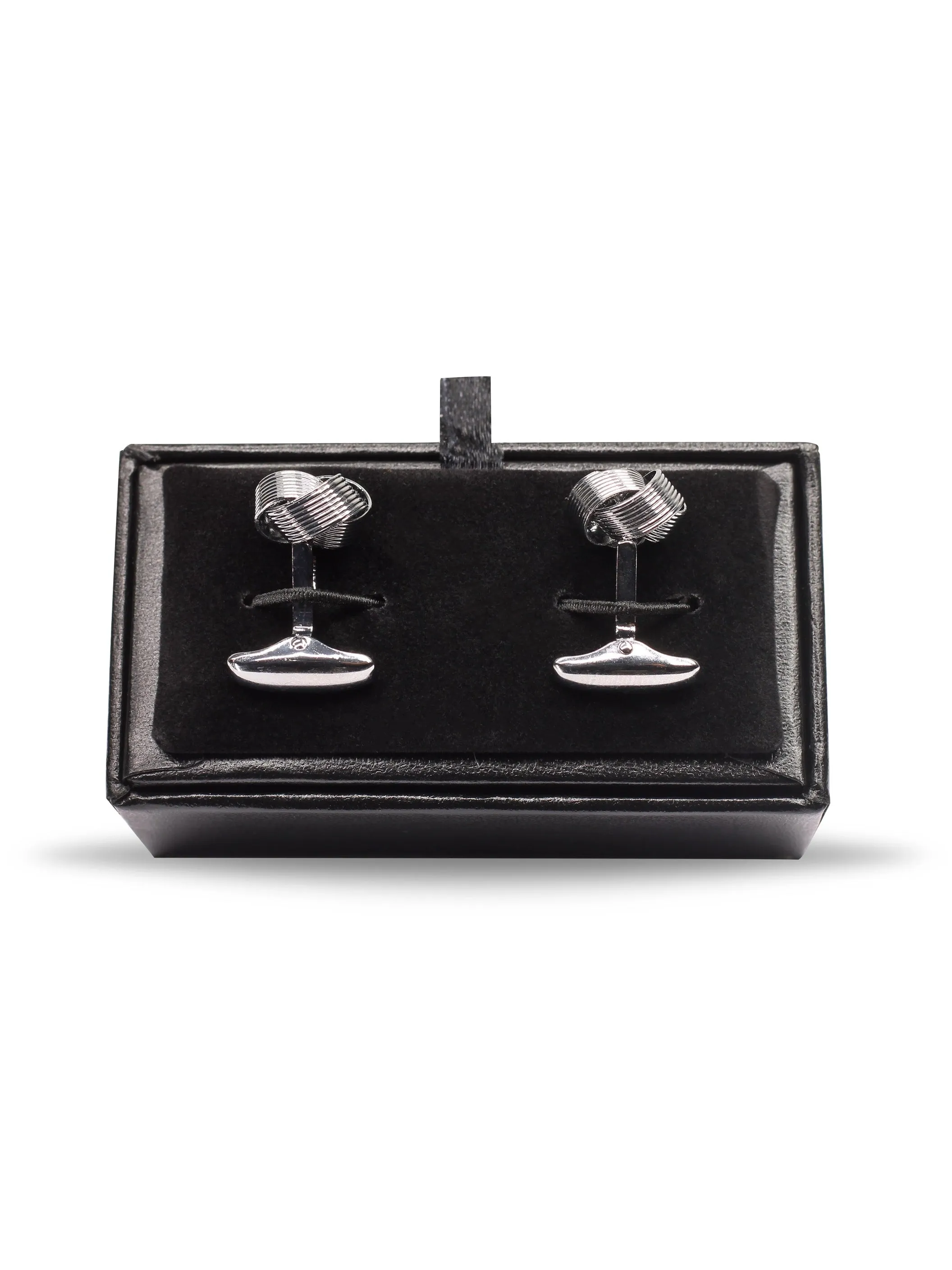 FINE WIRE DARK TONE SILVER CUFFLINKS