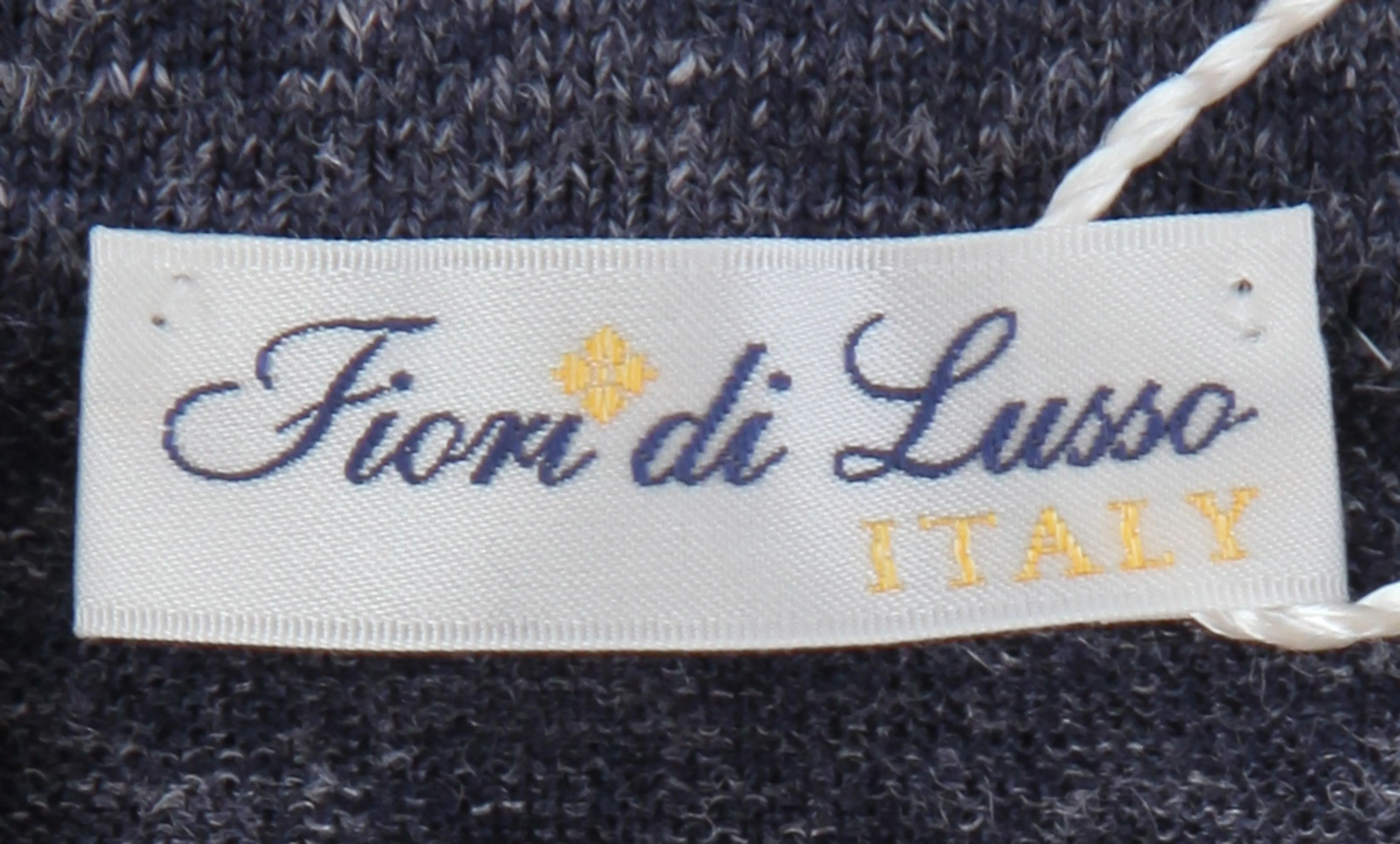 Fiori Di Lusso Dark Blue 1/4 Button Polo Sweater