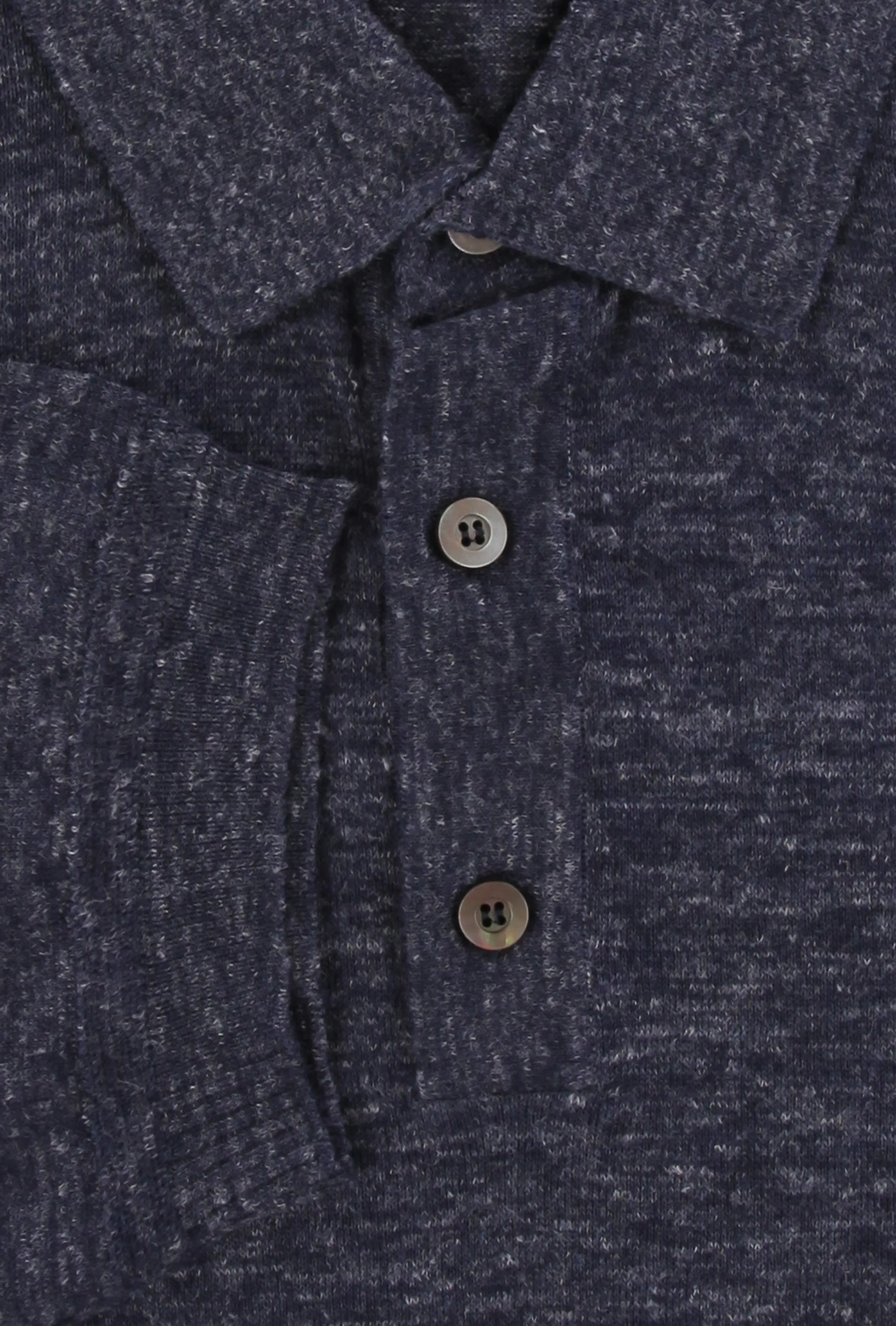 Fiori Di Lusso Dark Blue 1/4 Button Polo Sweater