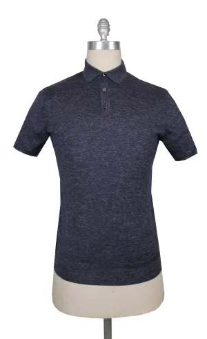 Fiori Di Lusso Dark Blue 1/4 Button Polo Sweater