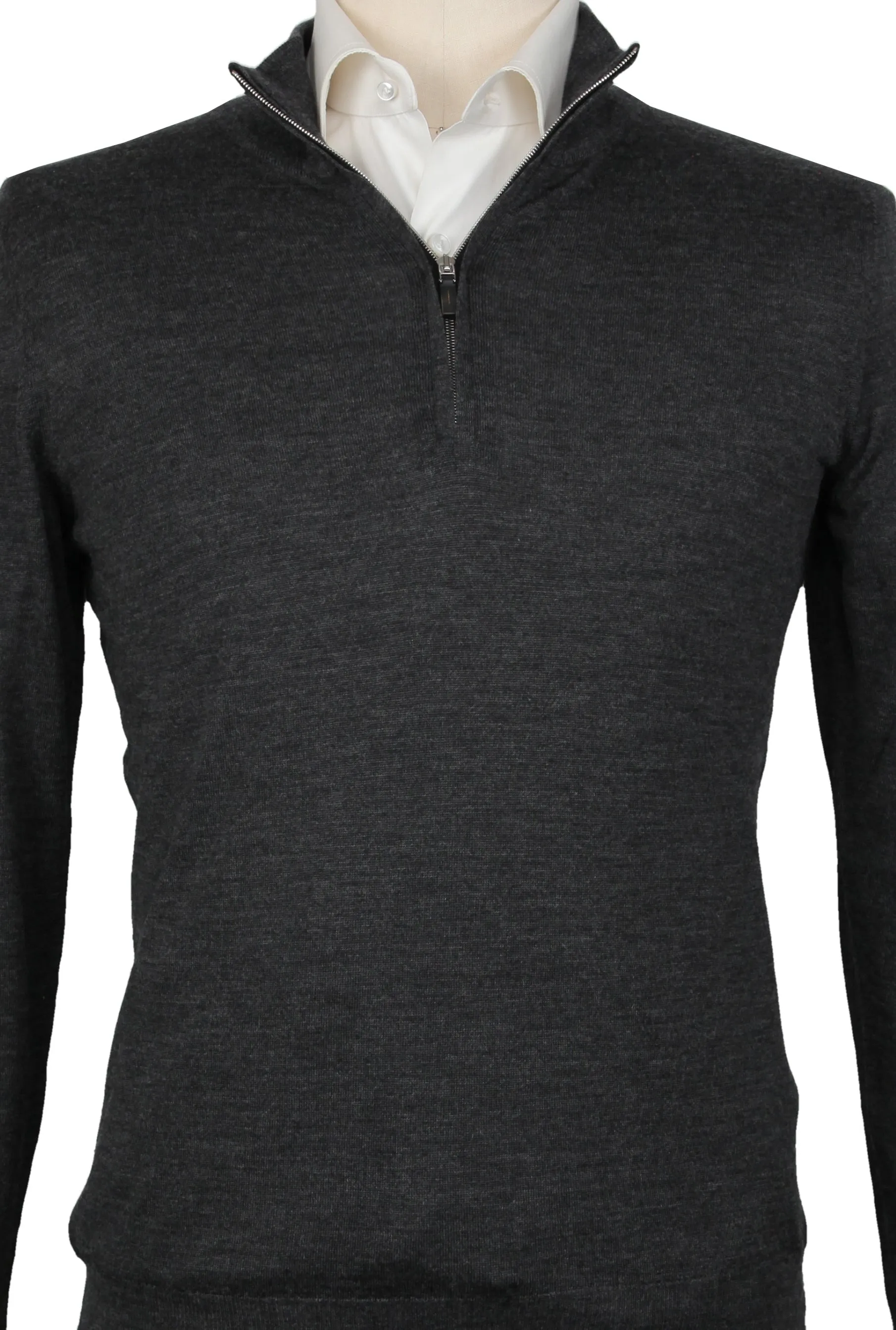 Fiori Di Lusso Dark Gray 1/4 Zip Sweater