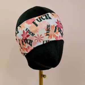 Flowers and Fuck Stretch Headband