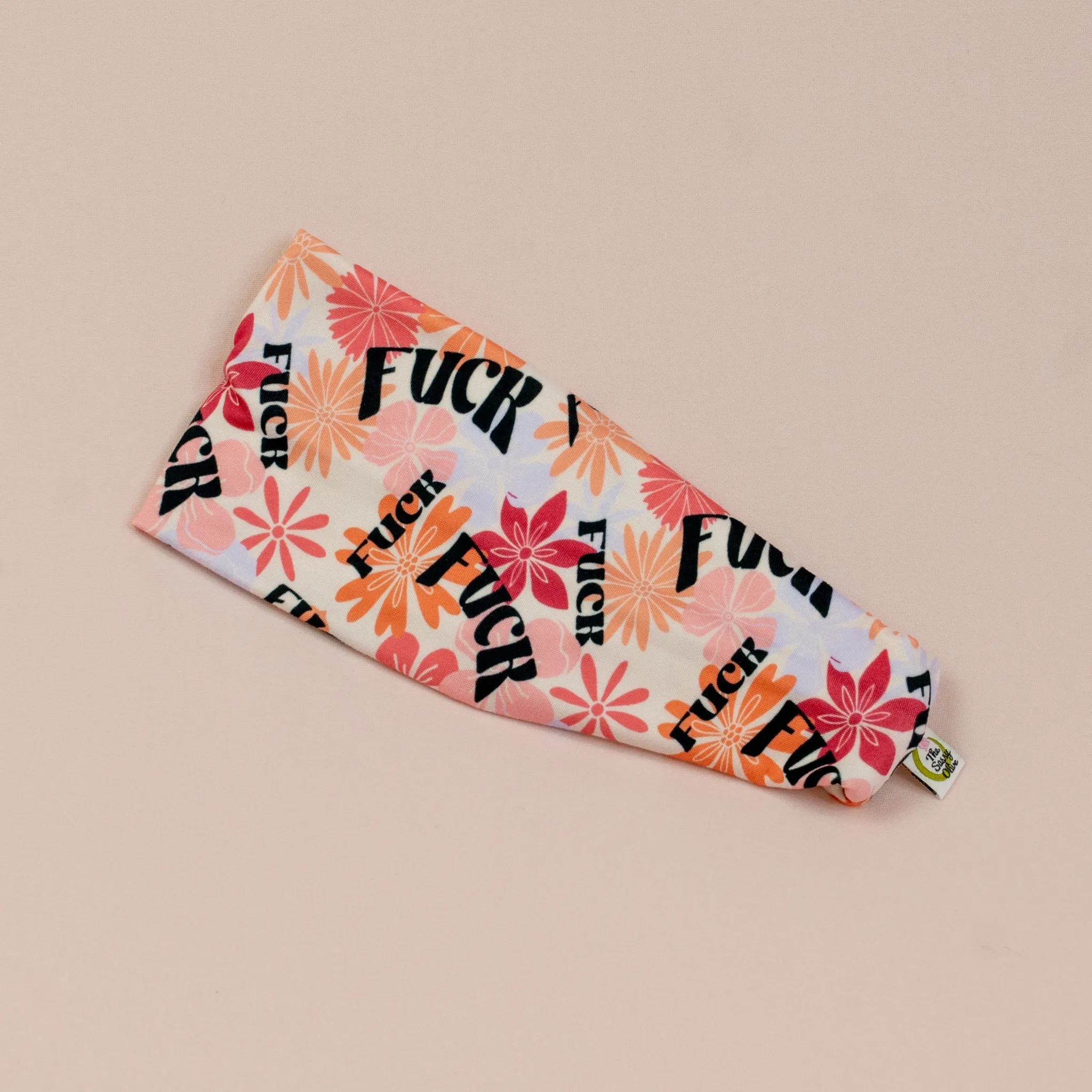 Flowers and Fuck Stretch Headband
