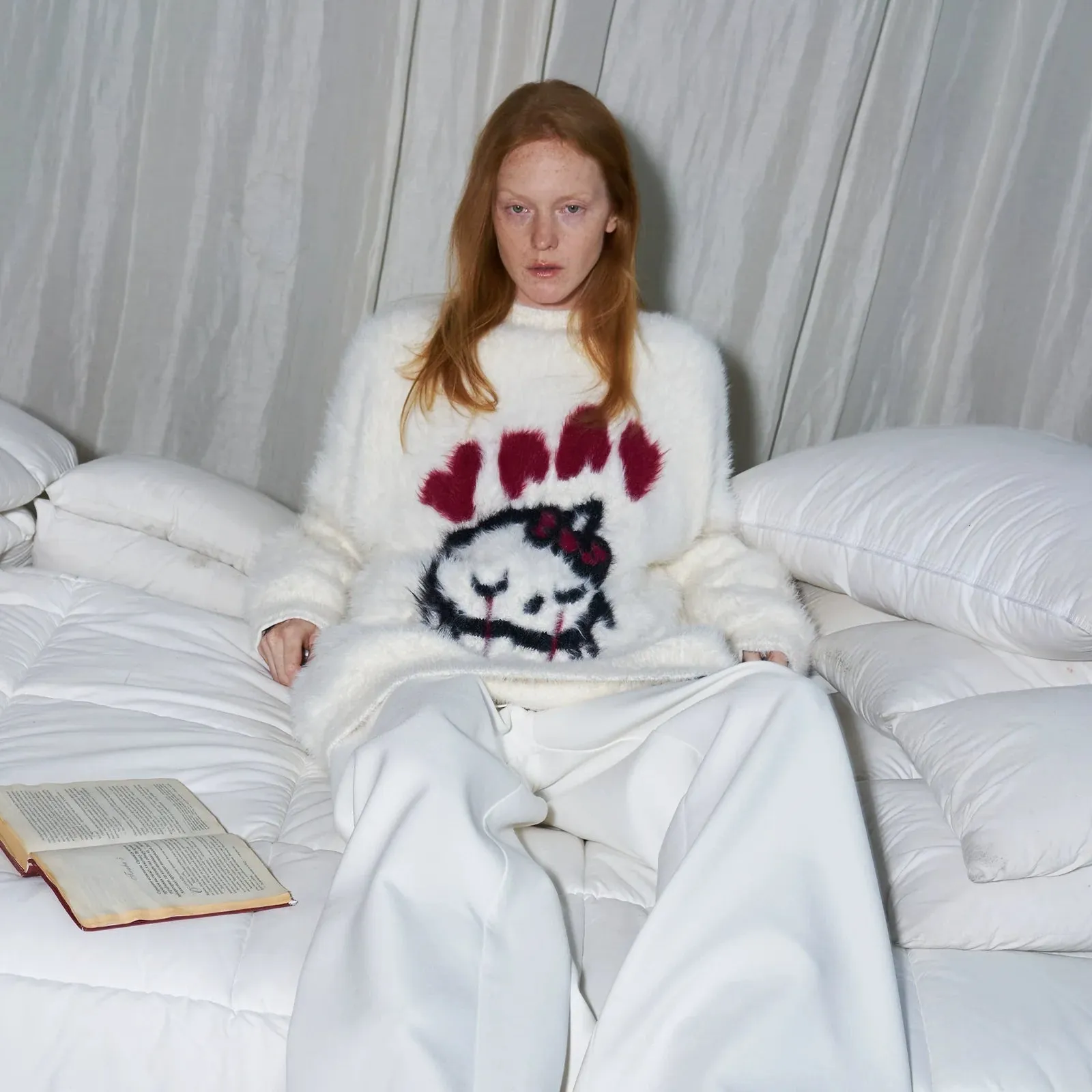 Fluffy Graphic Sweater