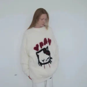 Fluffy Graphic Sweater