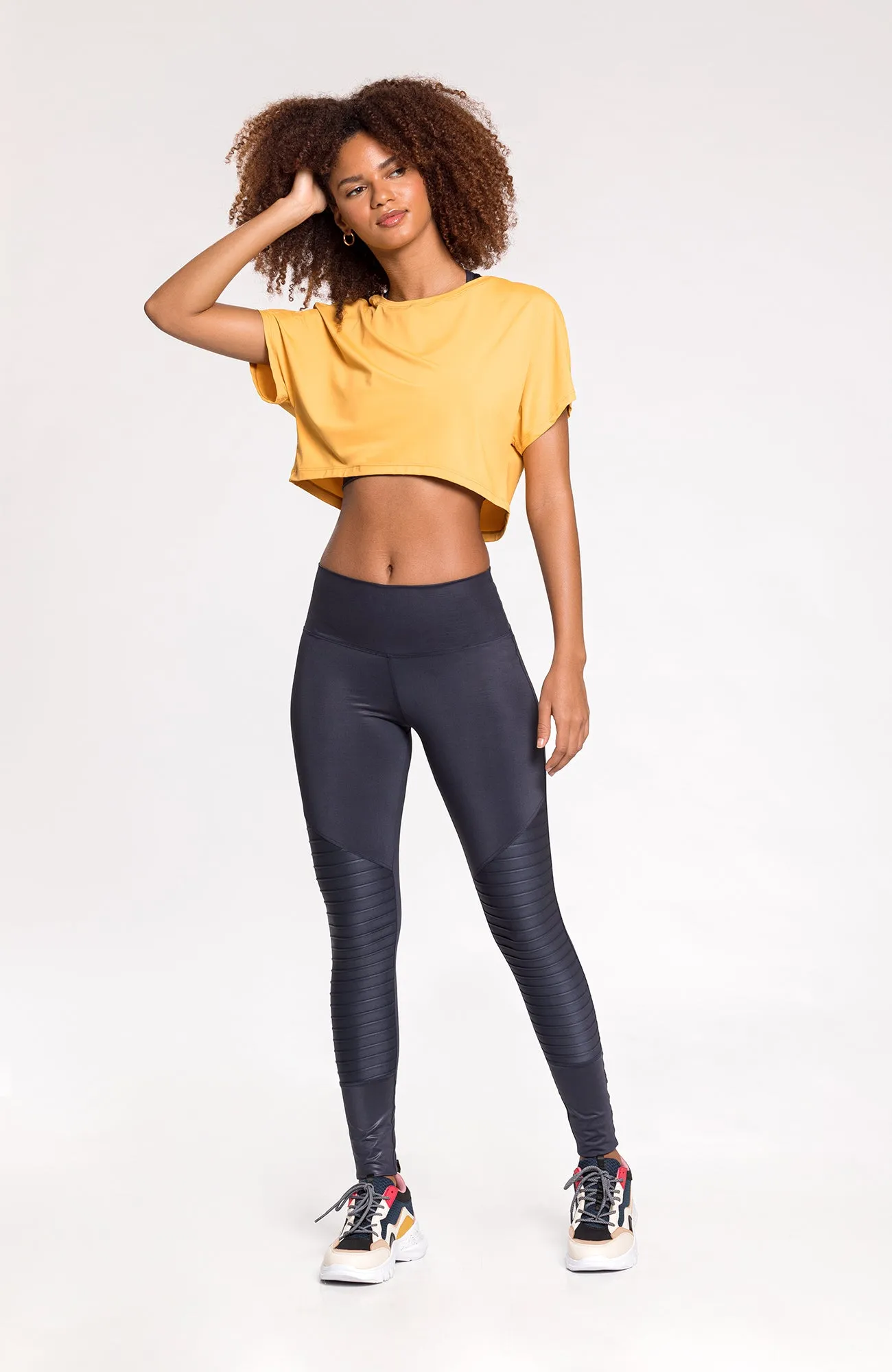 Fluity Cropped RioAir™ Short Sleeve Yellow