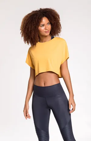 Fluity Cropped RioAir™ Short Sleeve Yellow